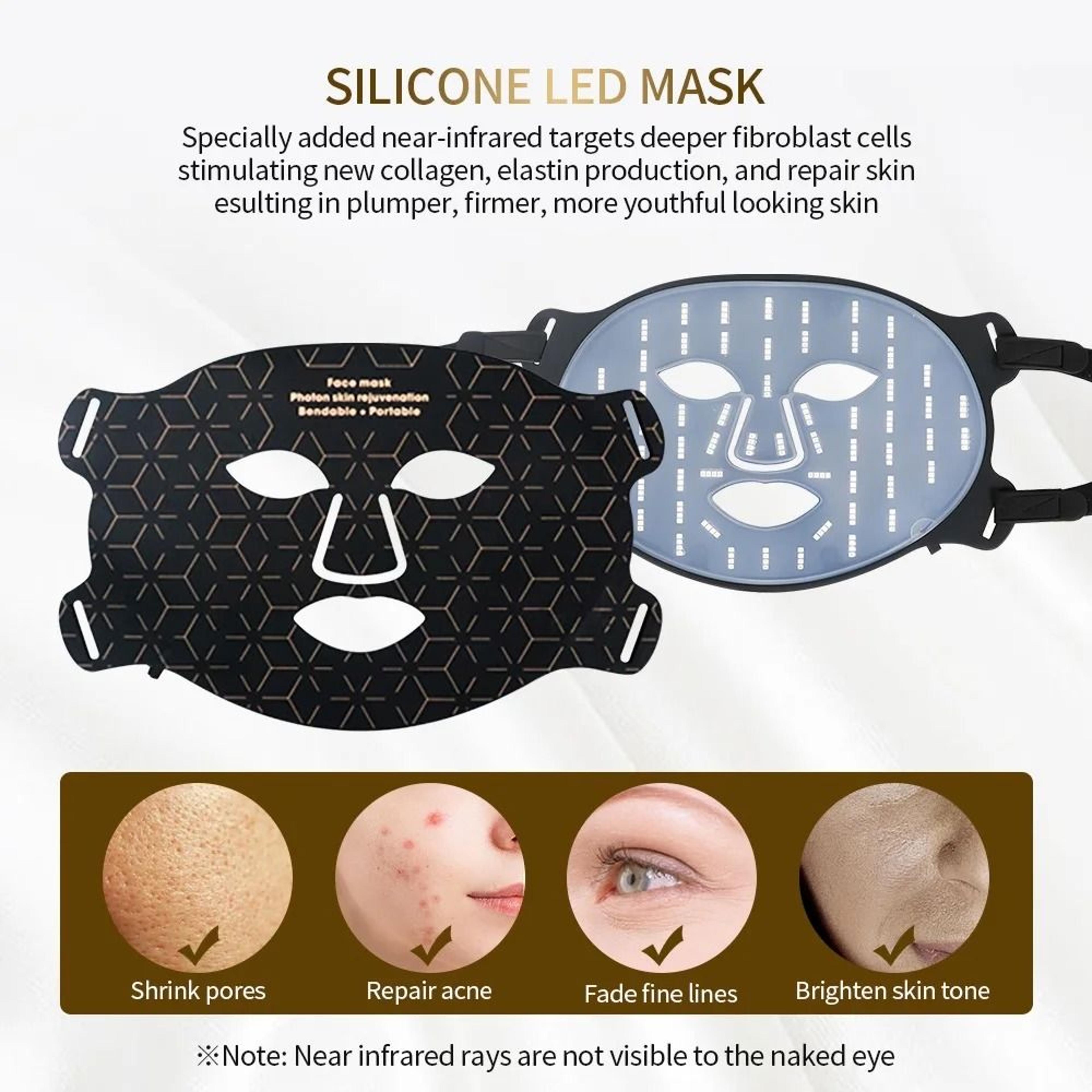 3D Silicone Face And Neck LED Phototherapy Mask 3