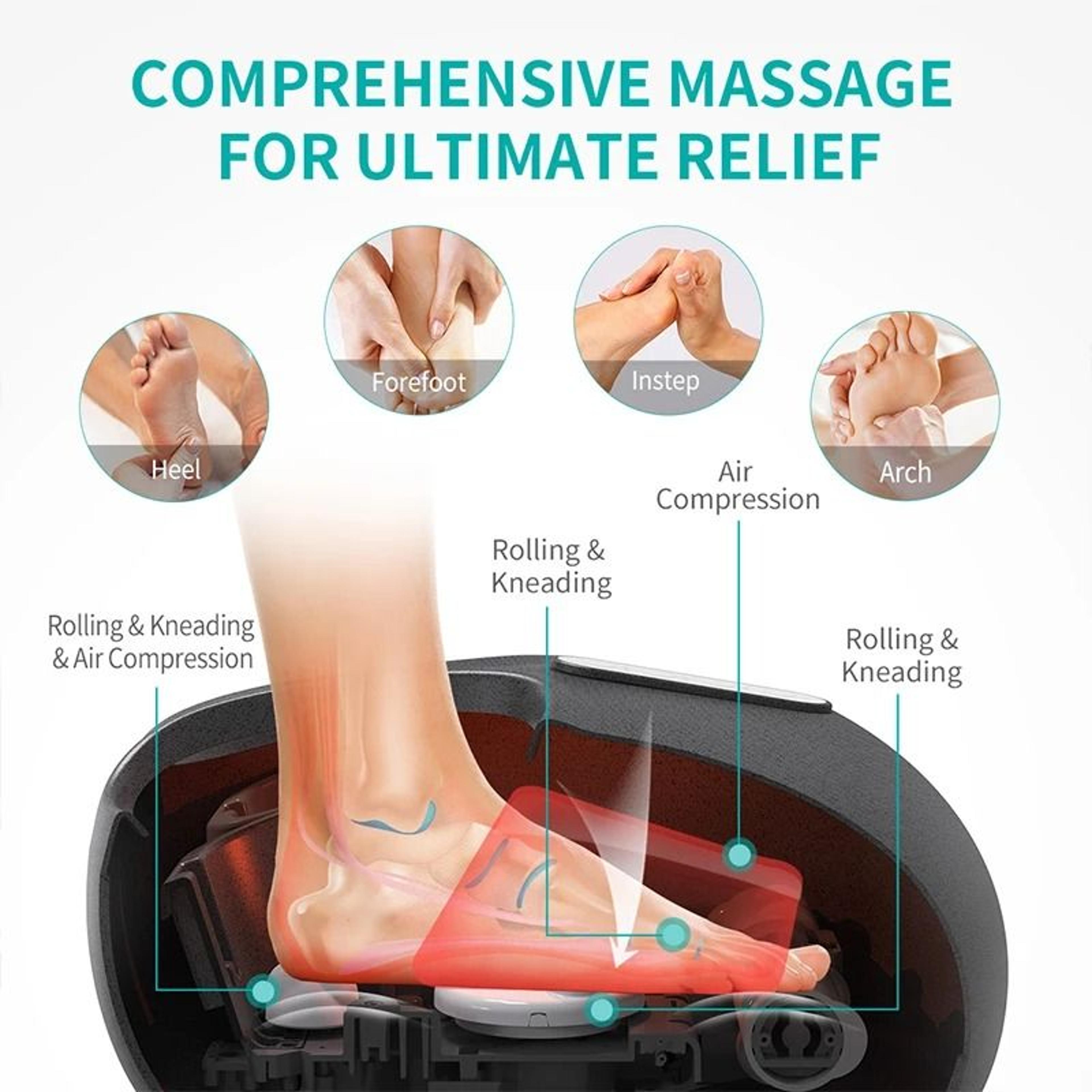 Shiatsu Foot Massager With Soothing Heat And Air Compression 1