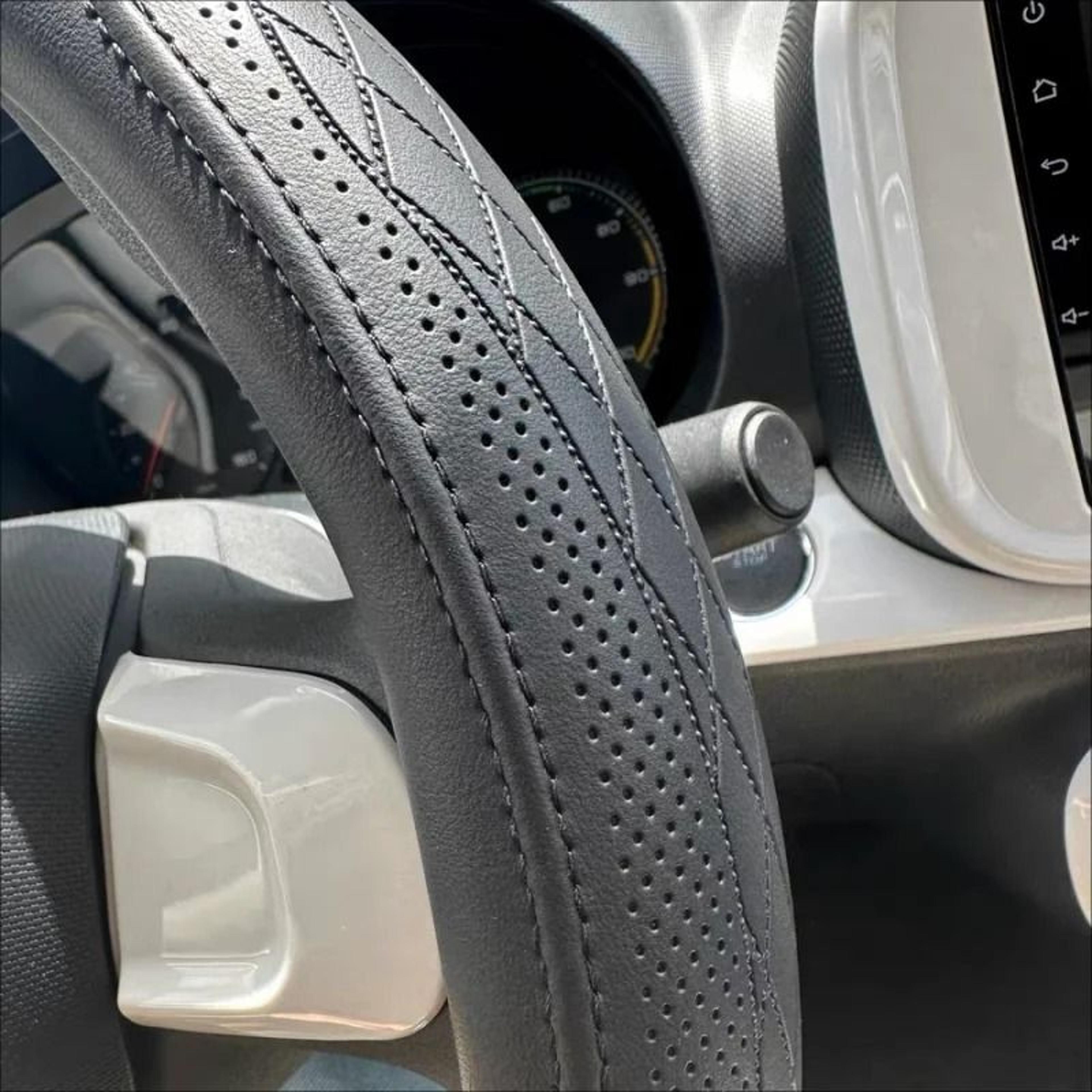 Napa Leather Perforated Patchwork Steering Wheel Cover 6