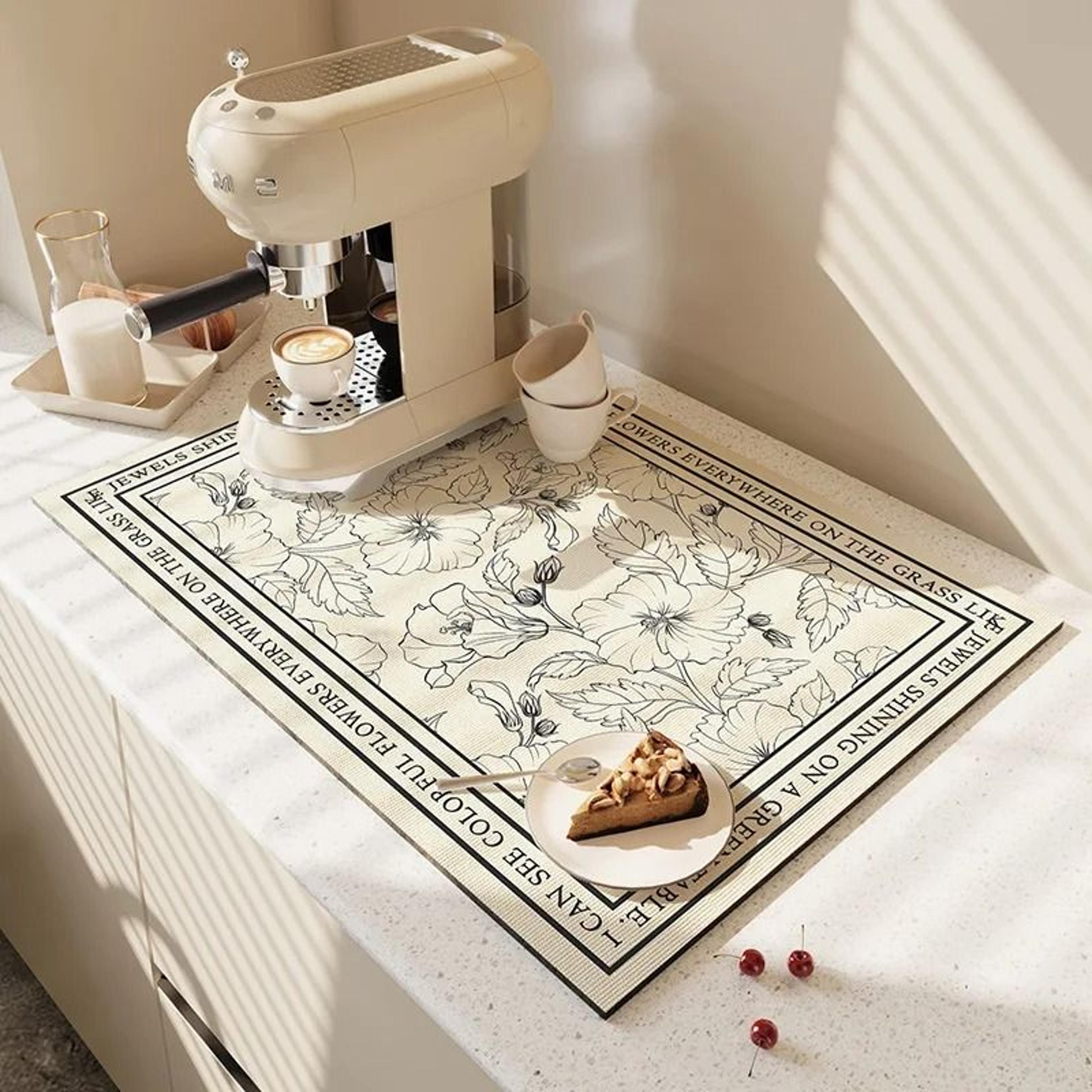 Super Absorbent QuickDry Kitchen And Coffee Mat 15