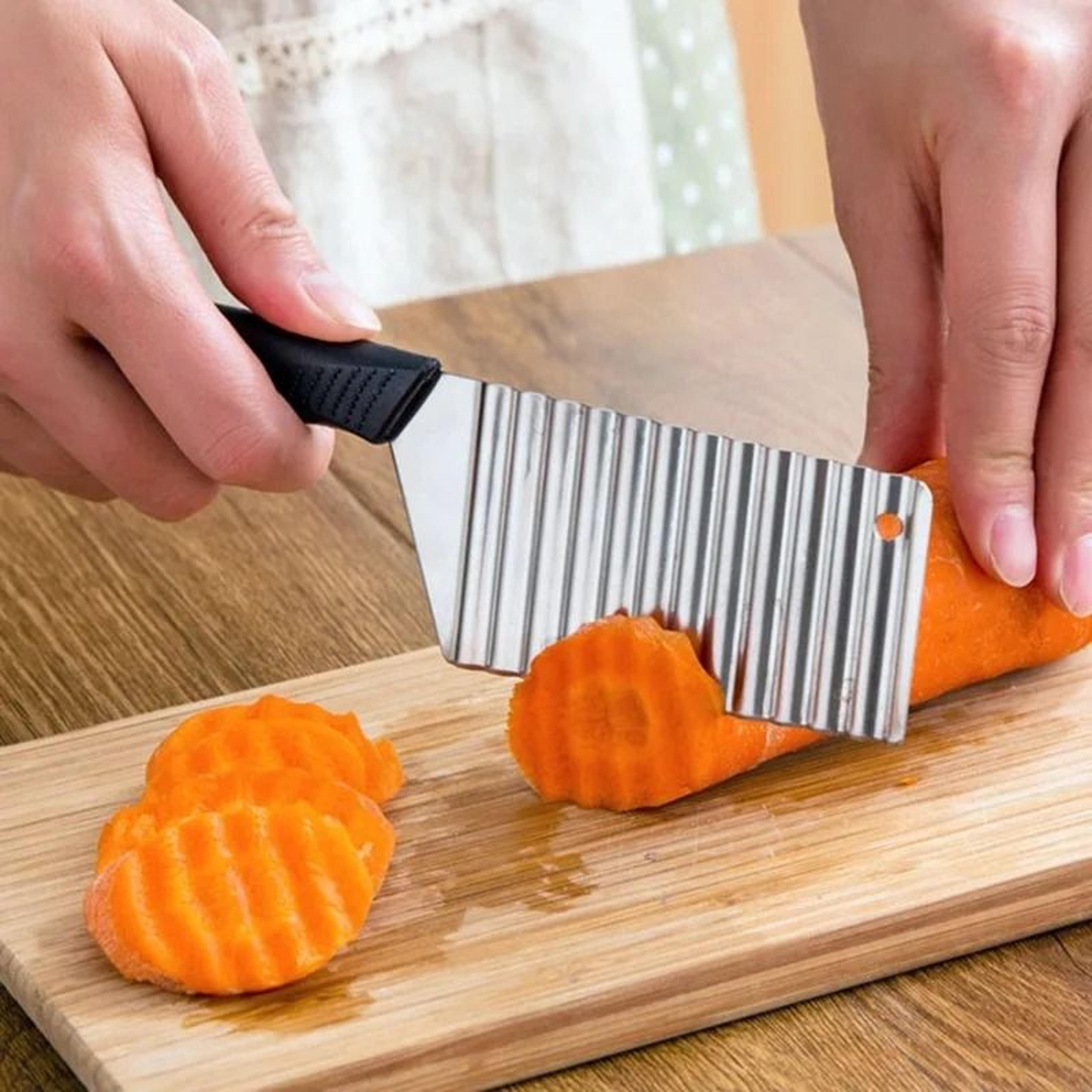 Stainless Steel Wavy Crinkle Slicer  Potato Cutter 2