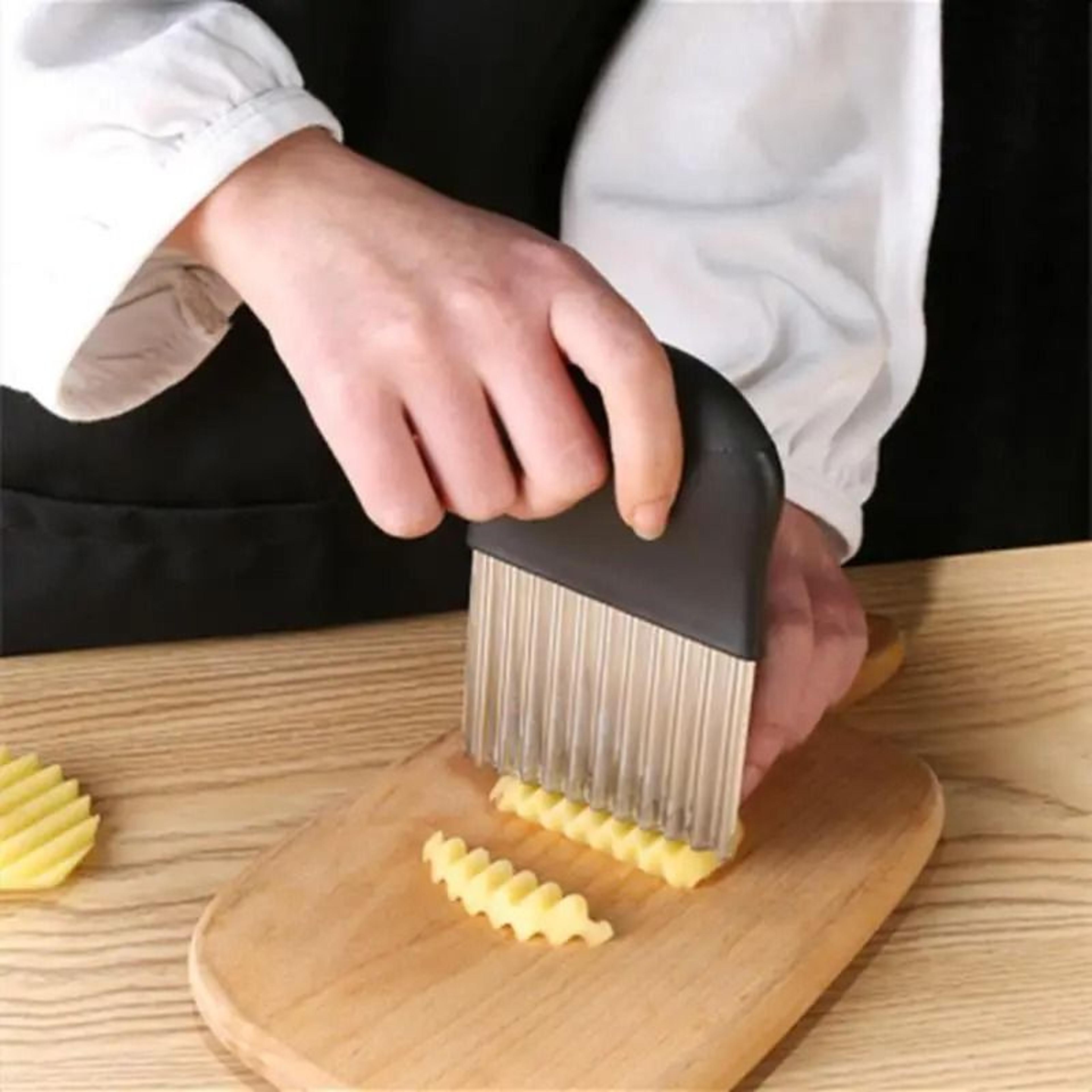 Stainless Steel Wavy Crinkle Slicer  Potato Cutter 5