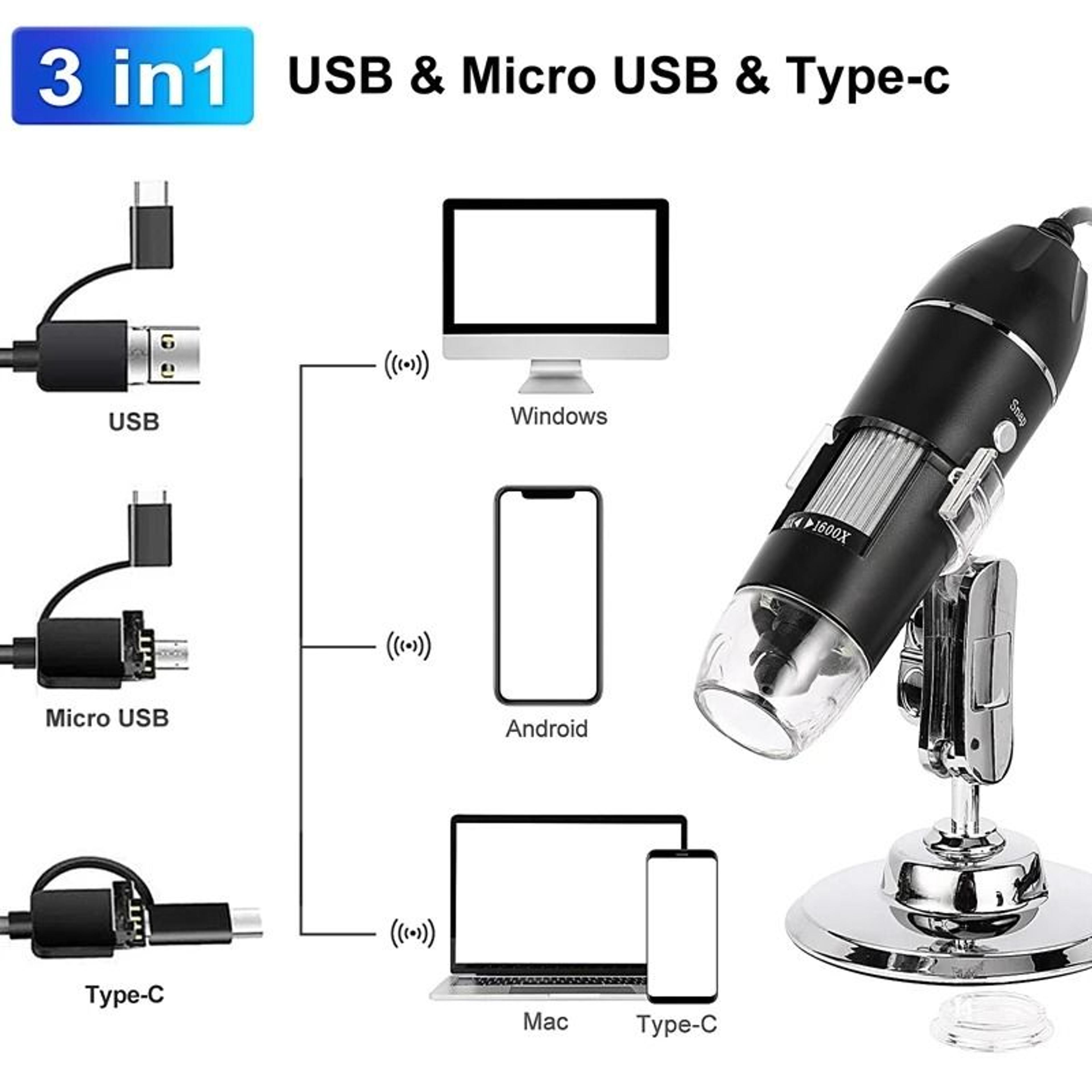 1600X 3in1 Professional Digital Microscope Camera 5