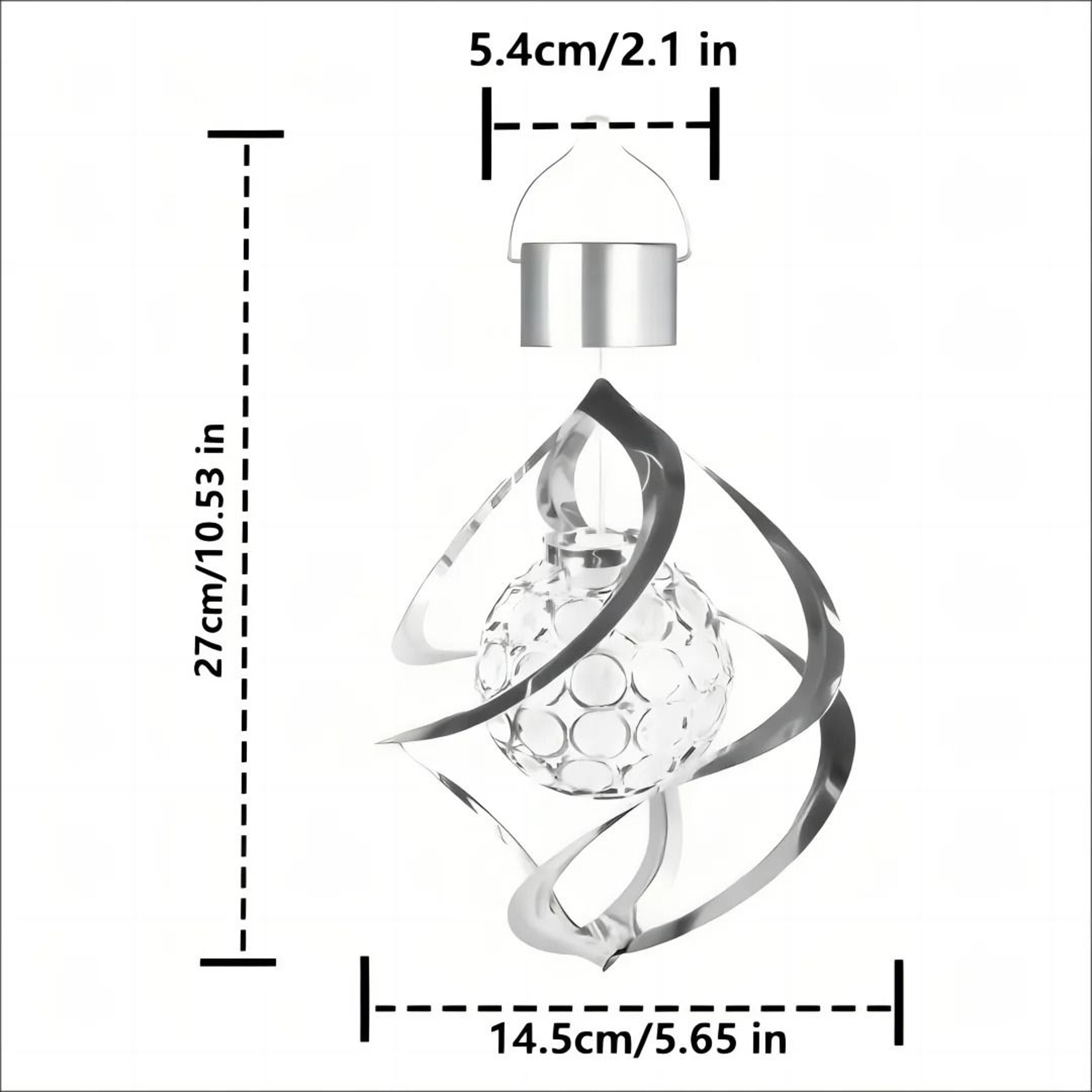 Professional SolarPowered LED Wind Chime Pendant Light 2