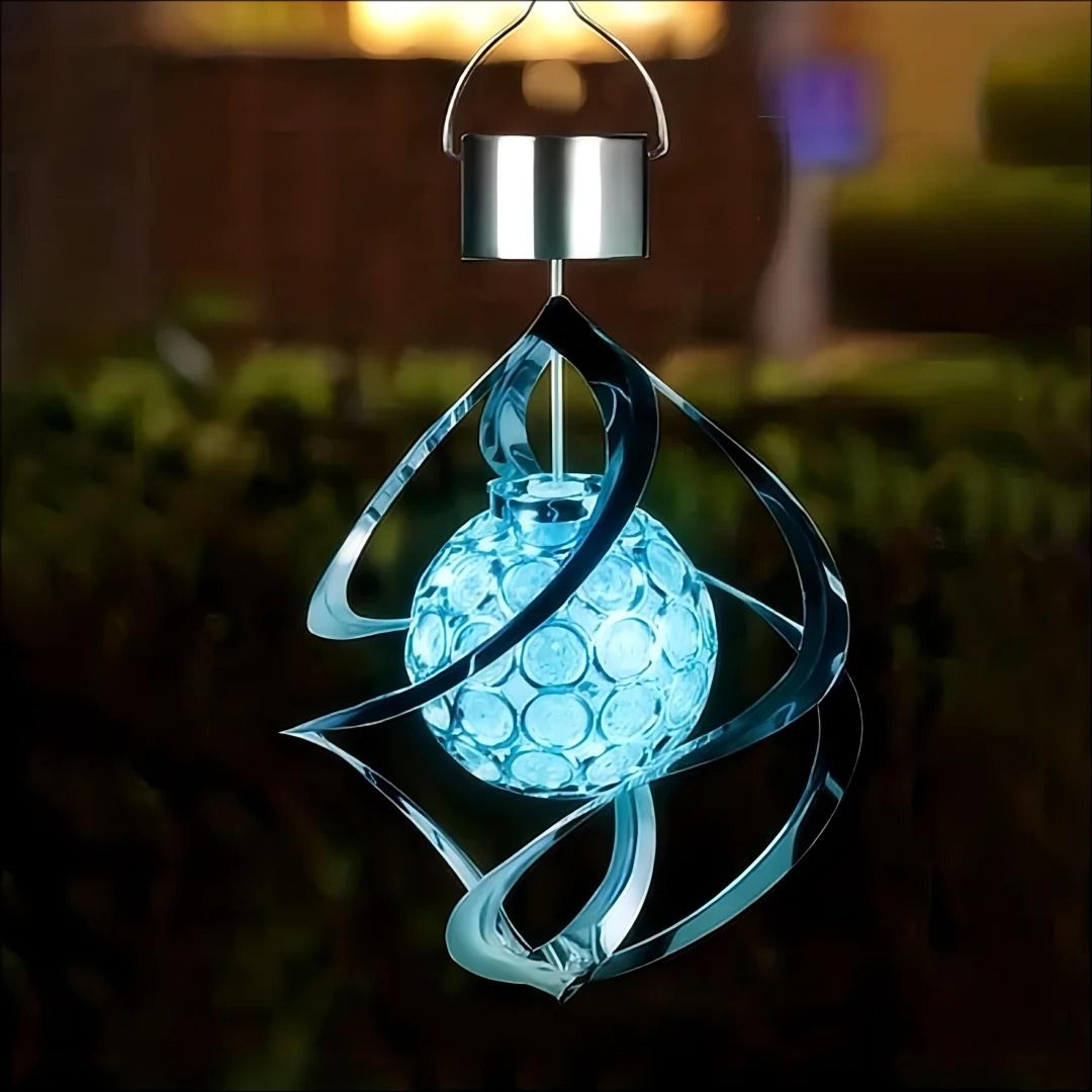 Professional SolarPowered LED Wind Chime Pendant Light 5