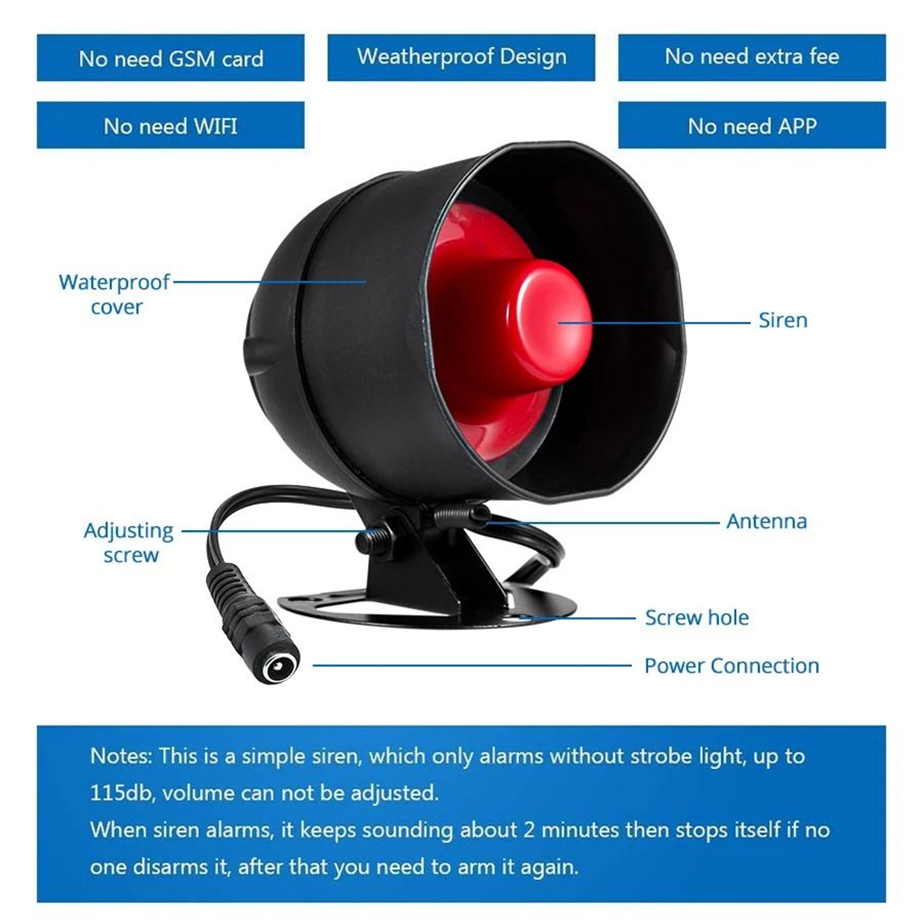 Standalone Wireless Motion Siren  EasySetup Home  Garage Security Alarm 4