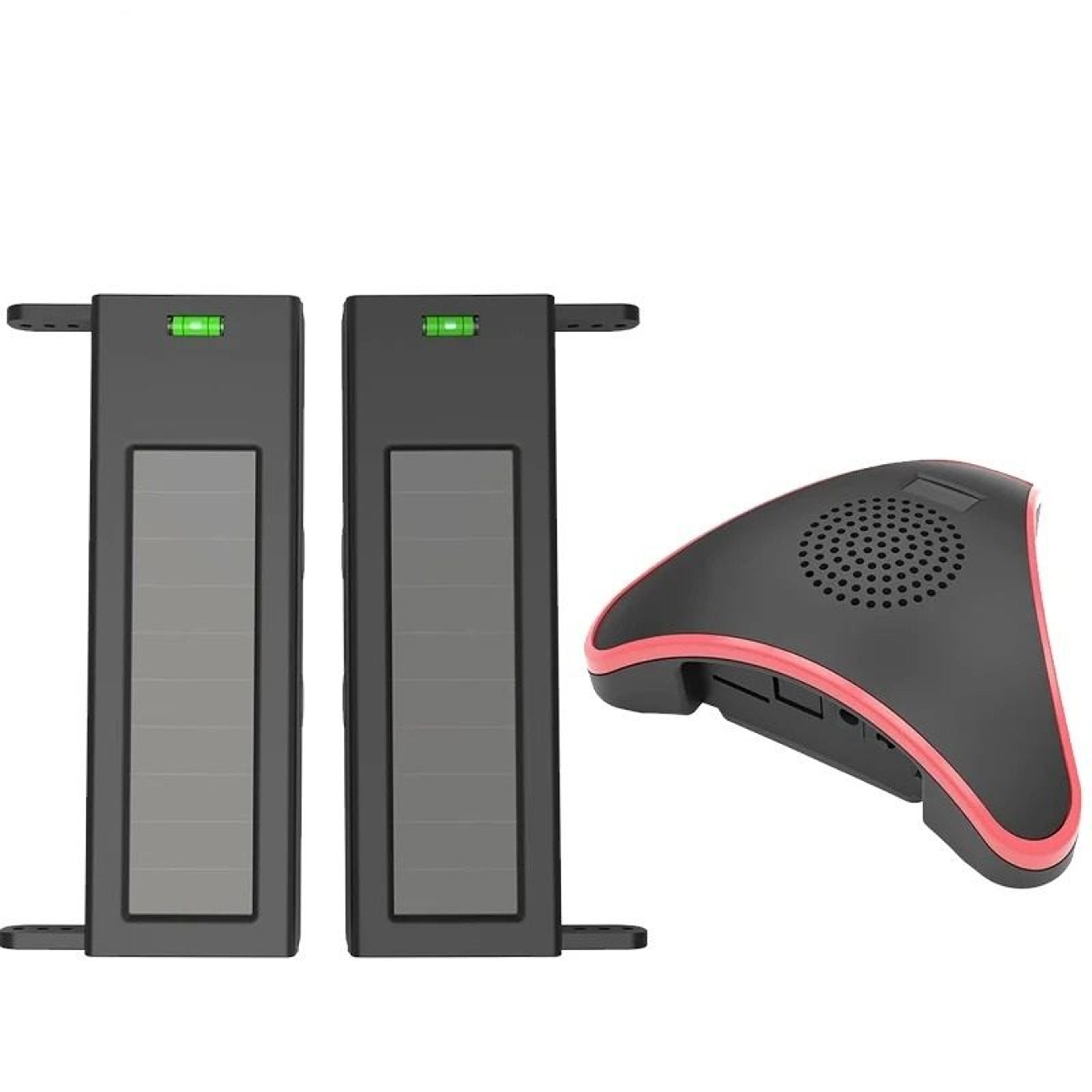 SolarPowered Infrared Beam Driveway Alarm  1300ft Wireless Perimeter Security 0