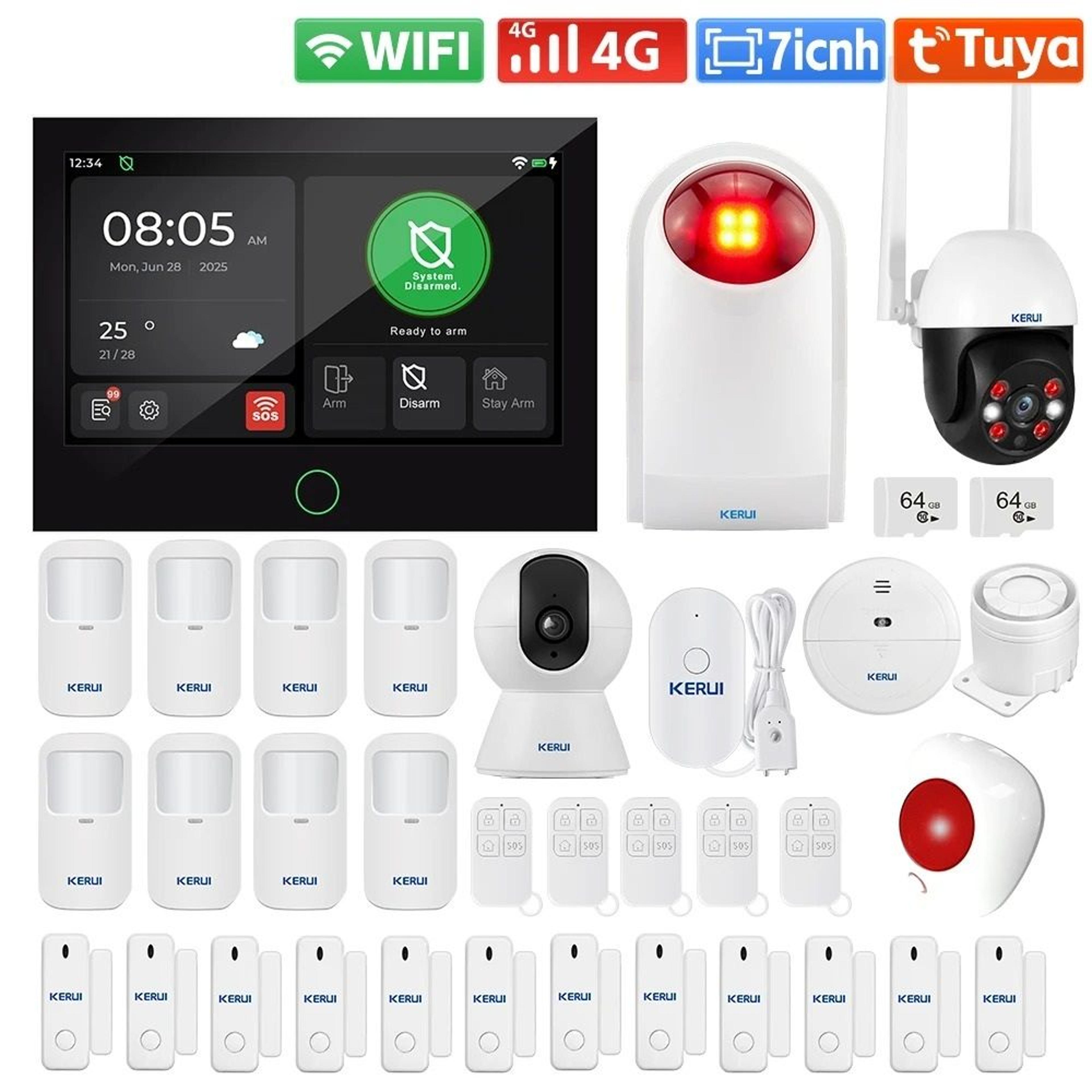 7Inch HD Touchscreen Smart Security Hub  4G WiFi Home Command Center 6