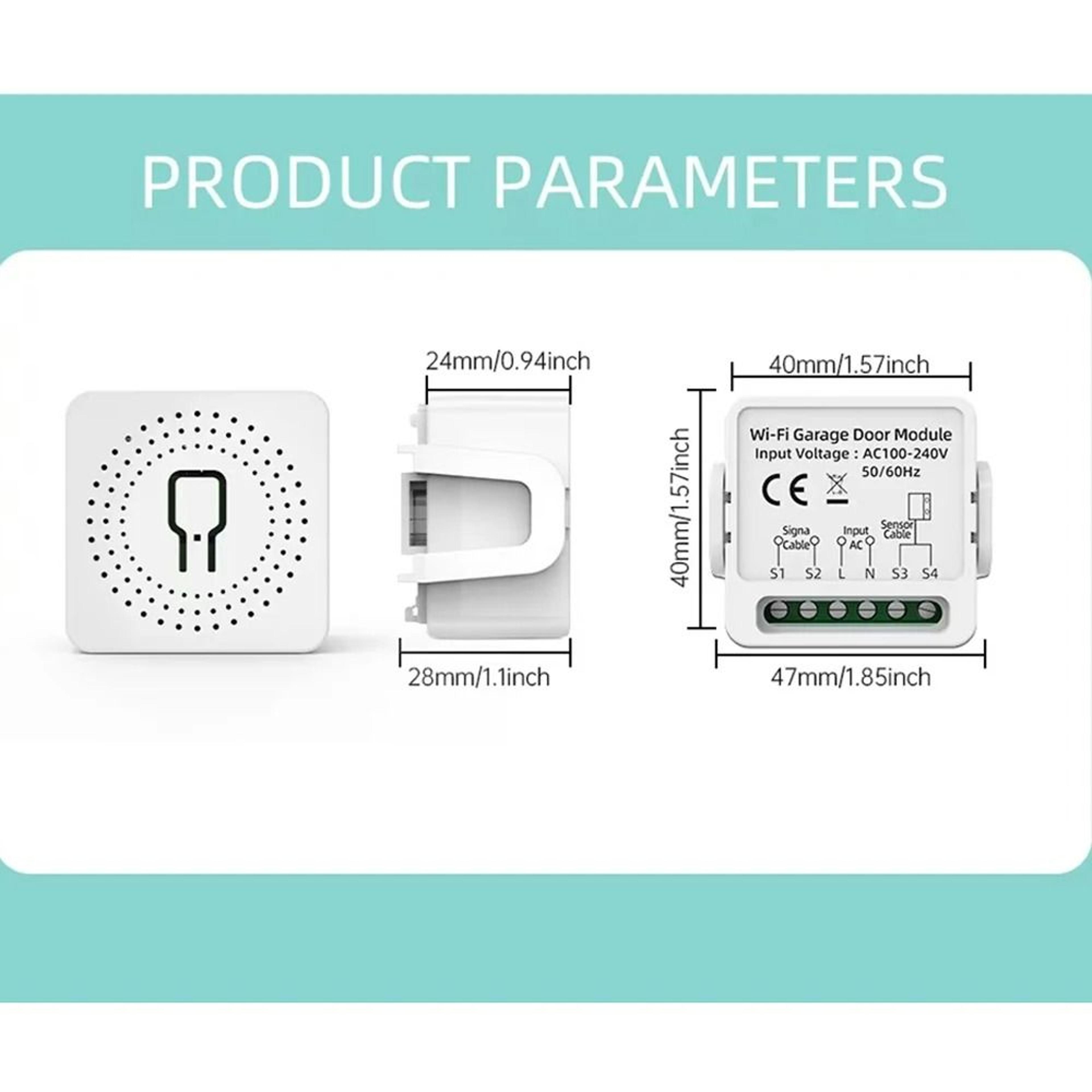 Smart WiFi Garage Door Controller  Remote Access  Security Alarm Hub 3