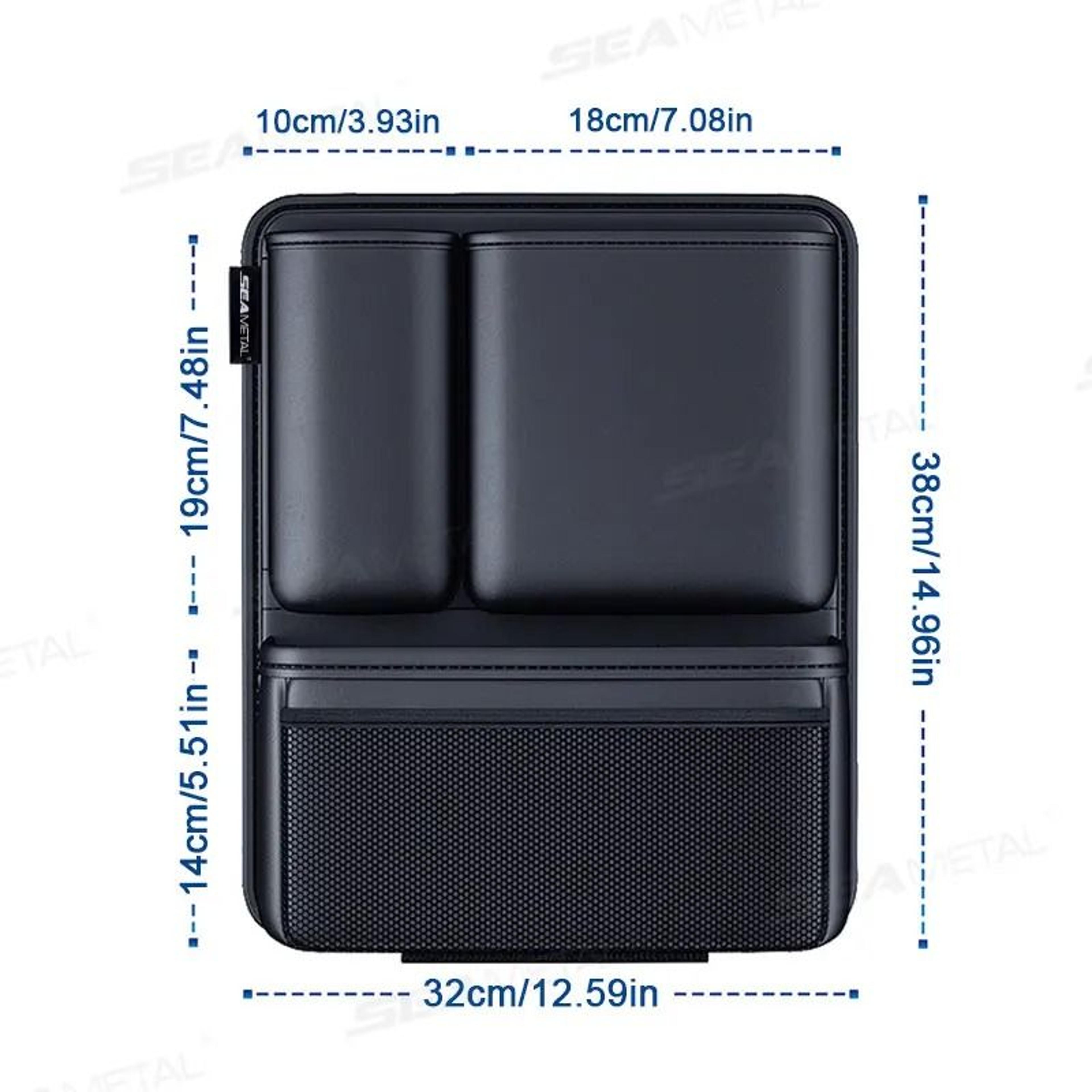 Premium Leatherette Car Trunk Organizer  HighCapacity Hanging Seat Back Storage 4