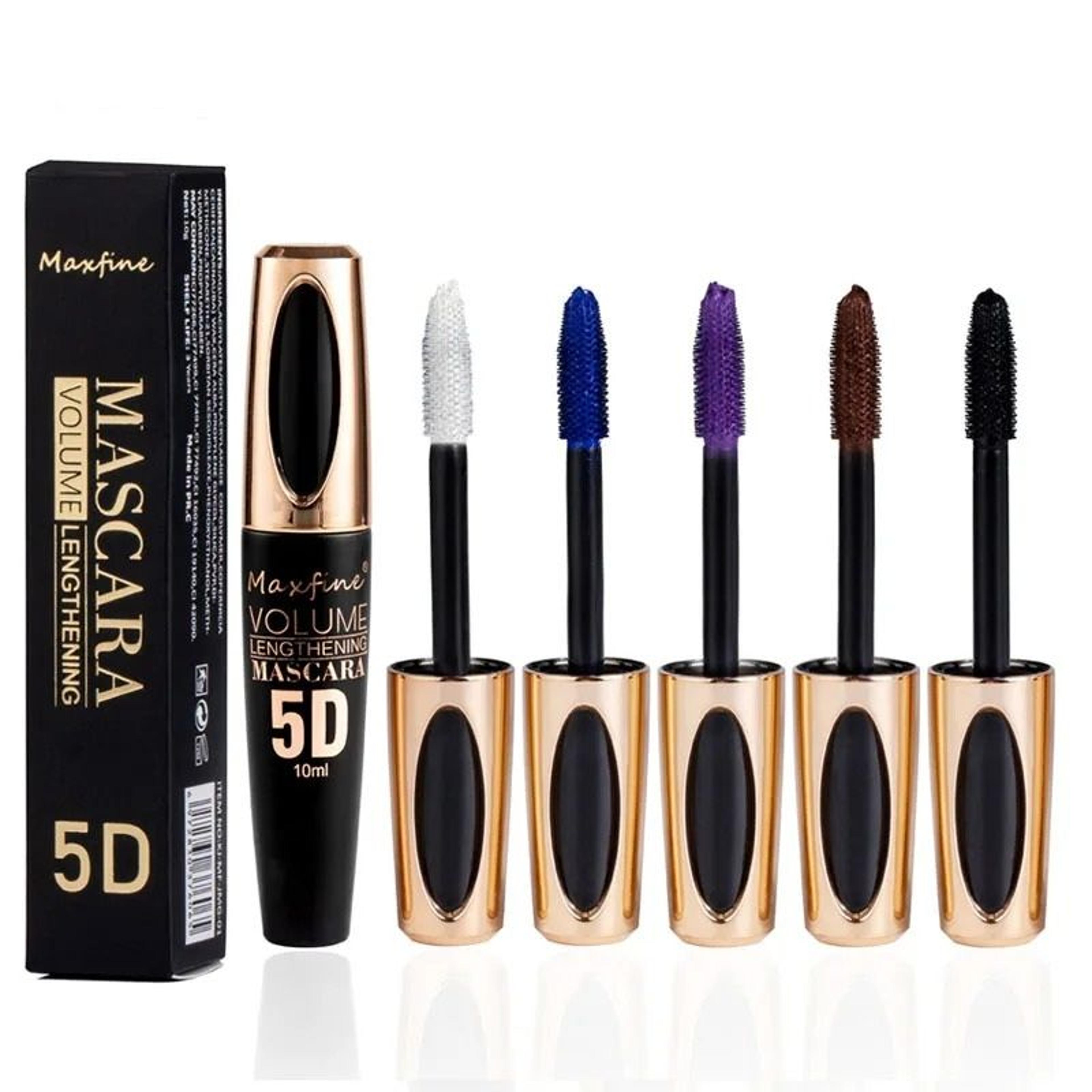 5D Silk Fiber Eyelash Mascara  Ultimate Length  Waterproof Volume 5
