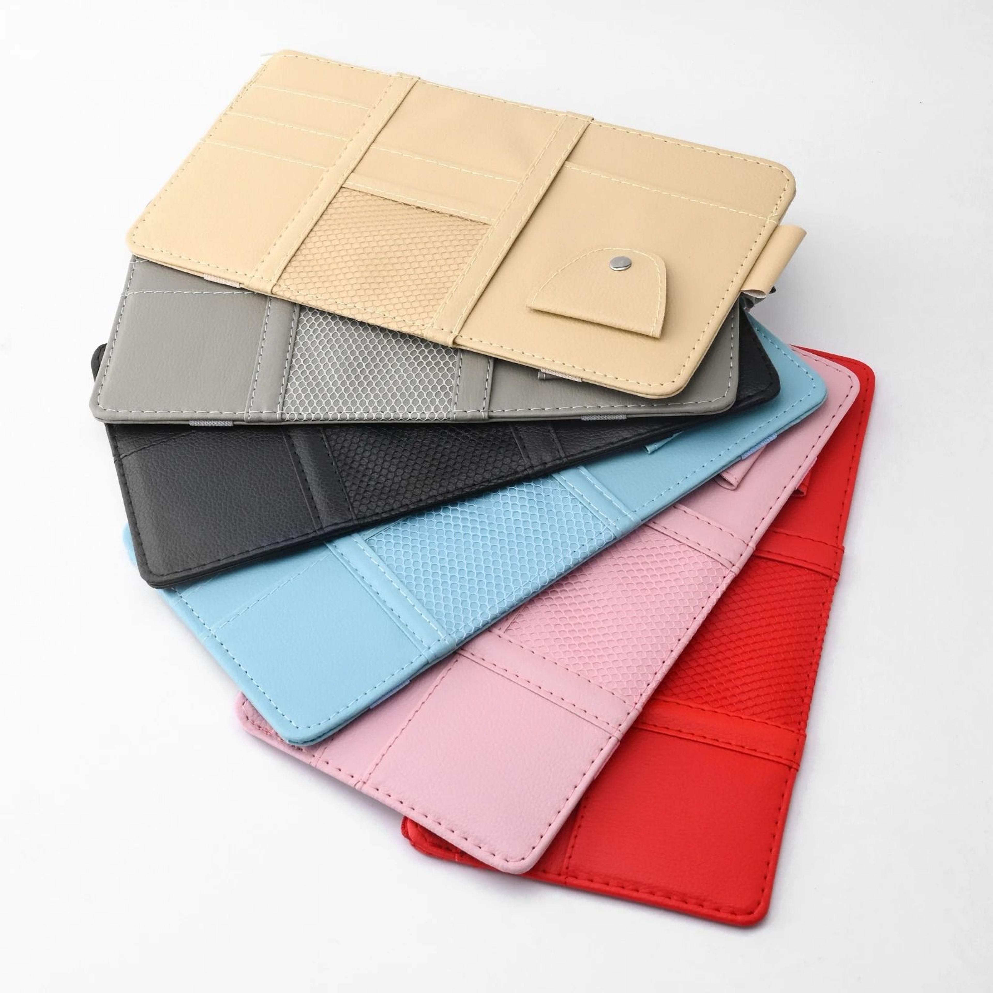 Universal Leatherette Sun Visor Organizer  MultiFunction Travel Storage Hub 6