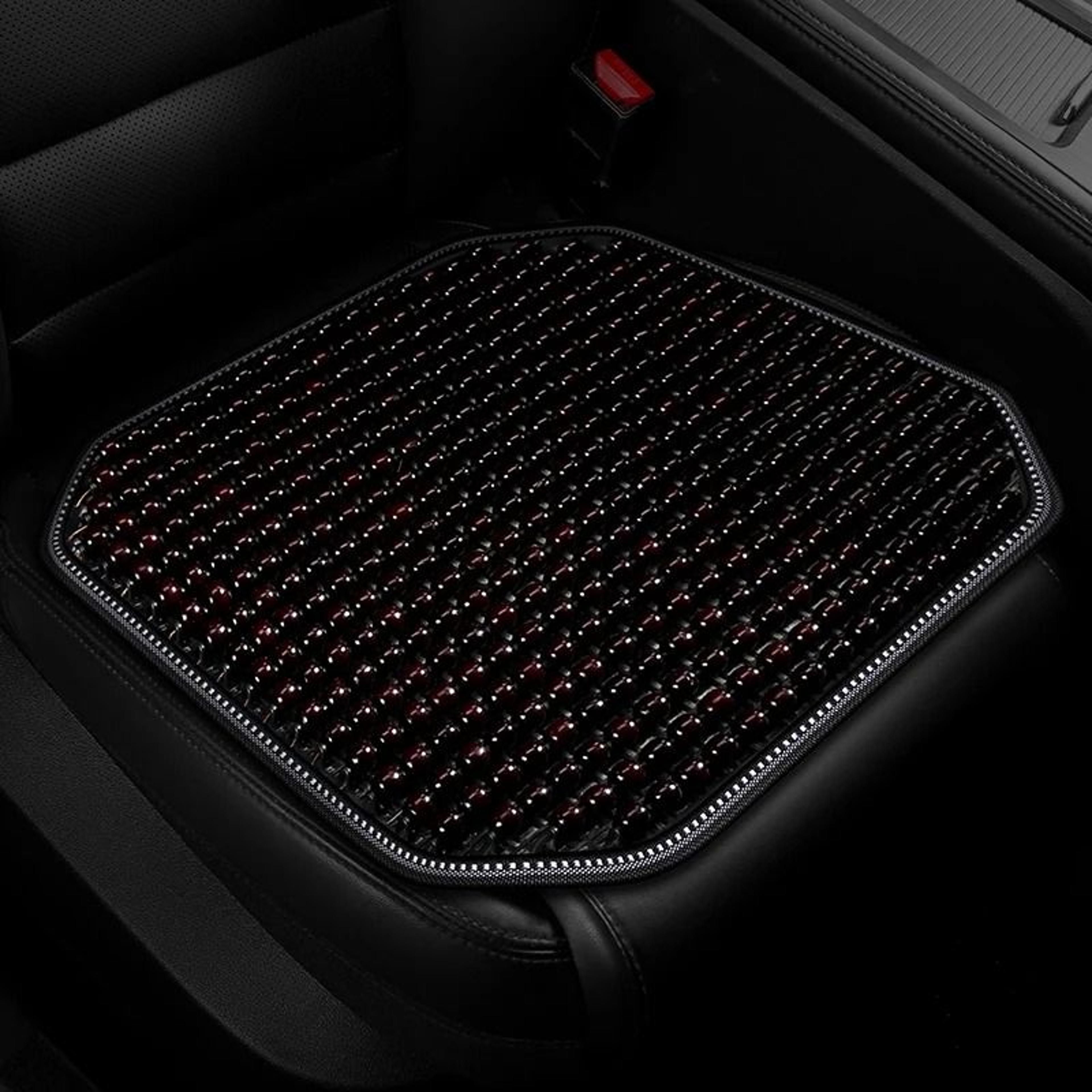 Natural Wooden Bead Cooling Seat Cushion  Breathable Massage Support For Car  Home 2