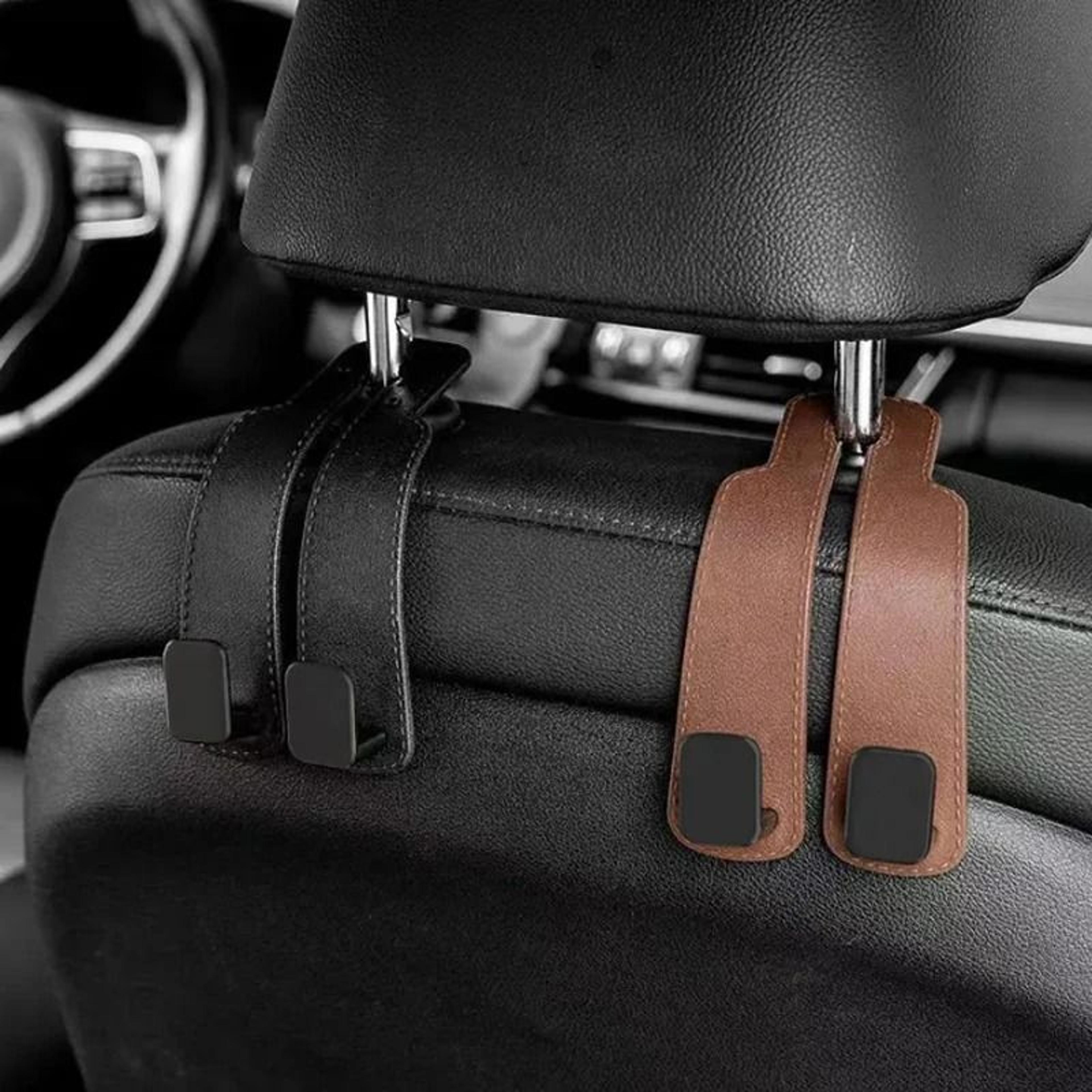 Luxury Suede DoubleEnded Car Hook  MultiFunctional Headrest Storage  Phone Holder 10
