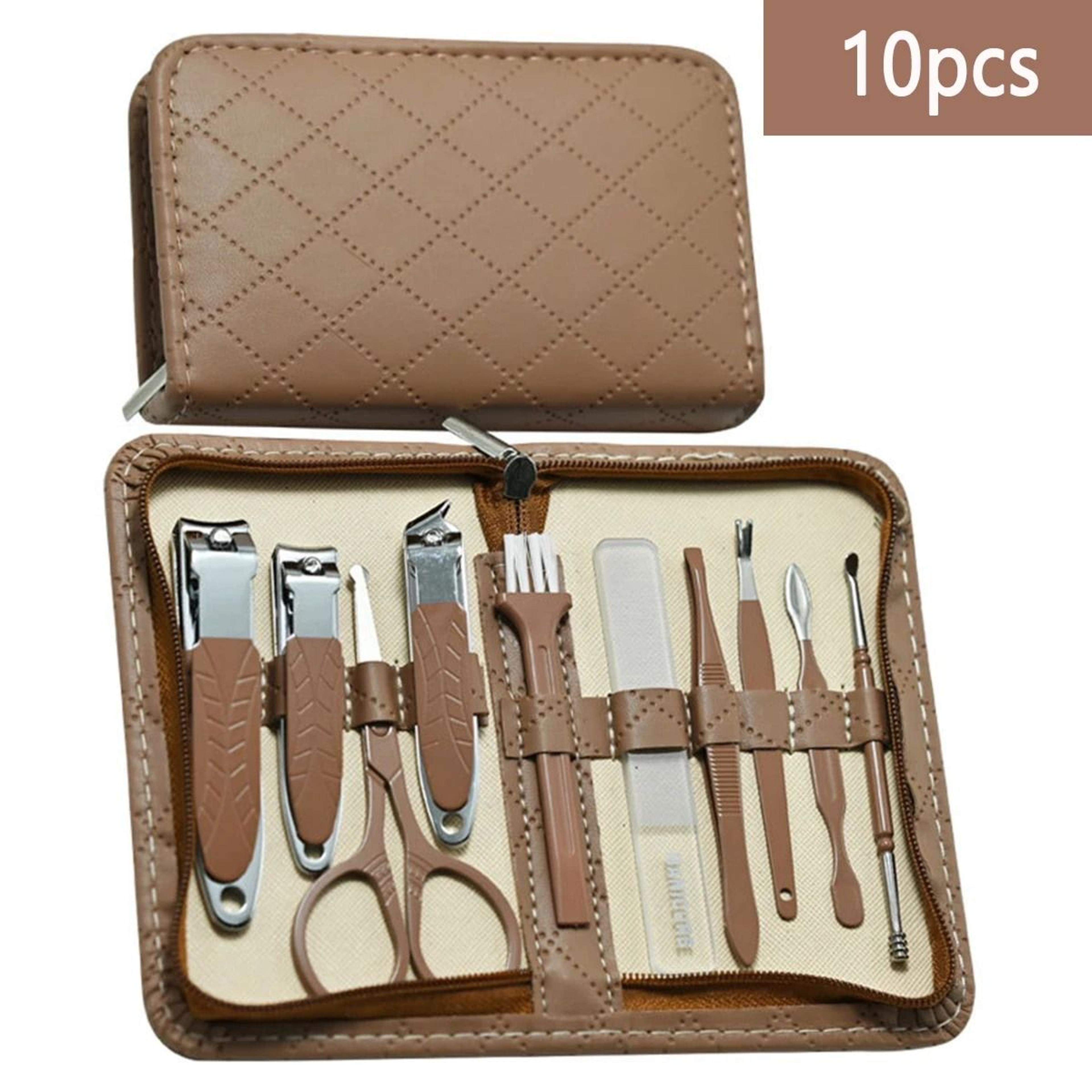 Stainless Steel Manicure  Grooming Kit  1042 Piece Set In Premium Zippered Leather Case 6