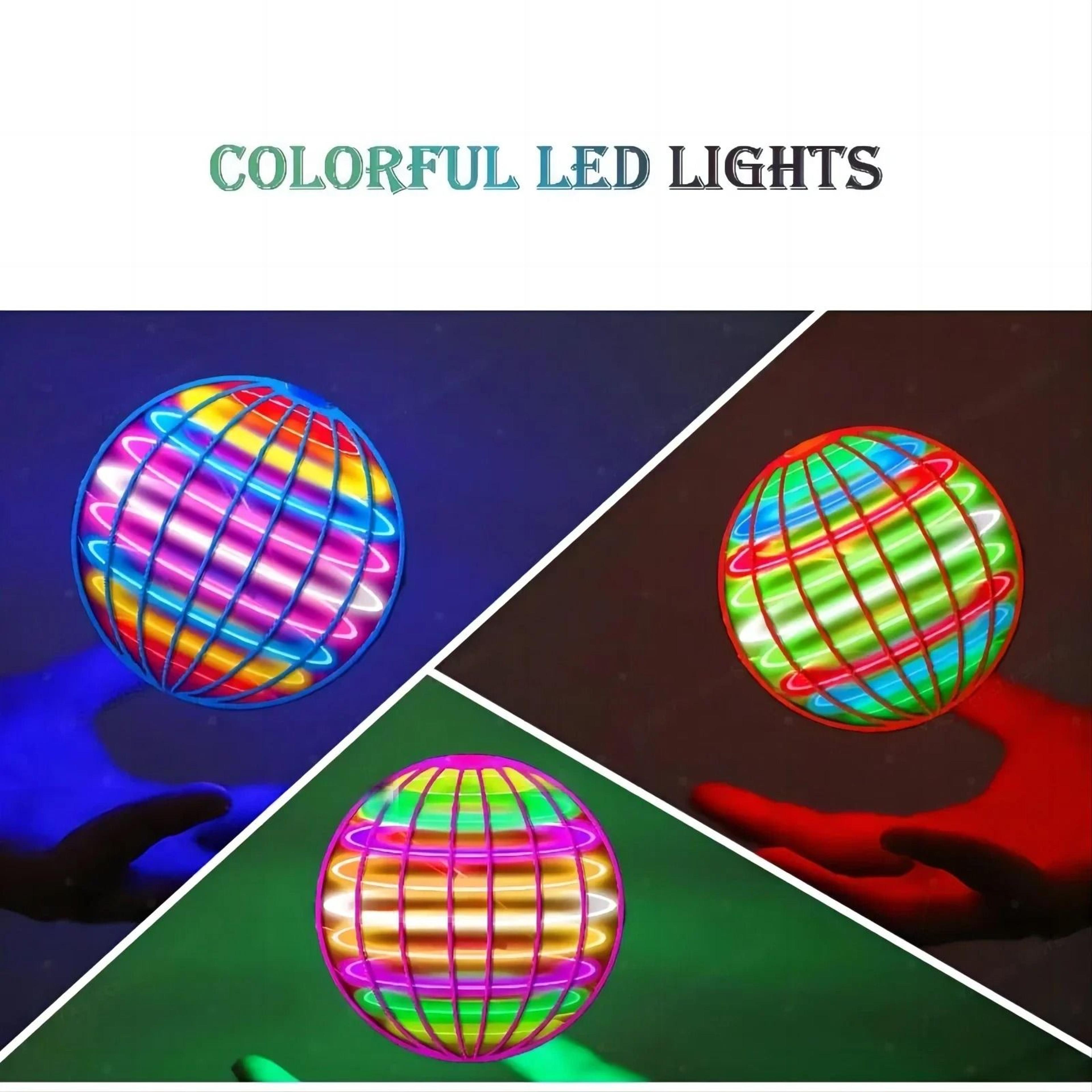 LED Cosmic Globe Flying Spinner  HandControlled 360 Rotating Hover Ball For Indoor  Outdoor Fun 4