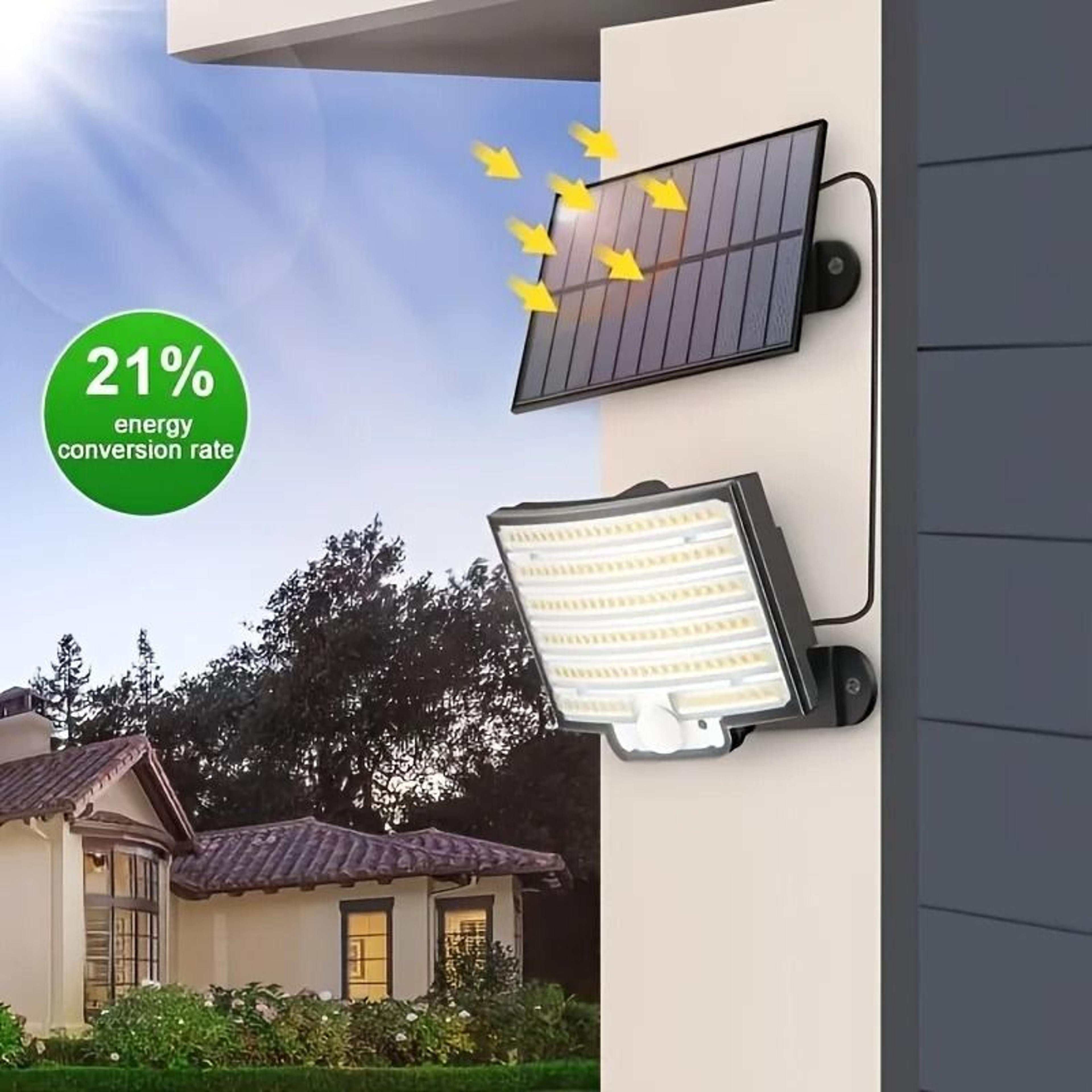 Solar Outdoor Security Flood Light  HighIntensity LED Motion Sensor Light With Remote Control 2