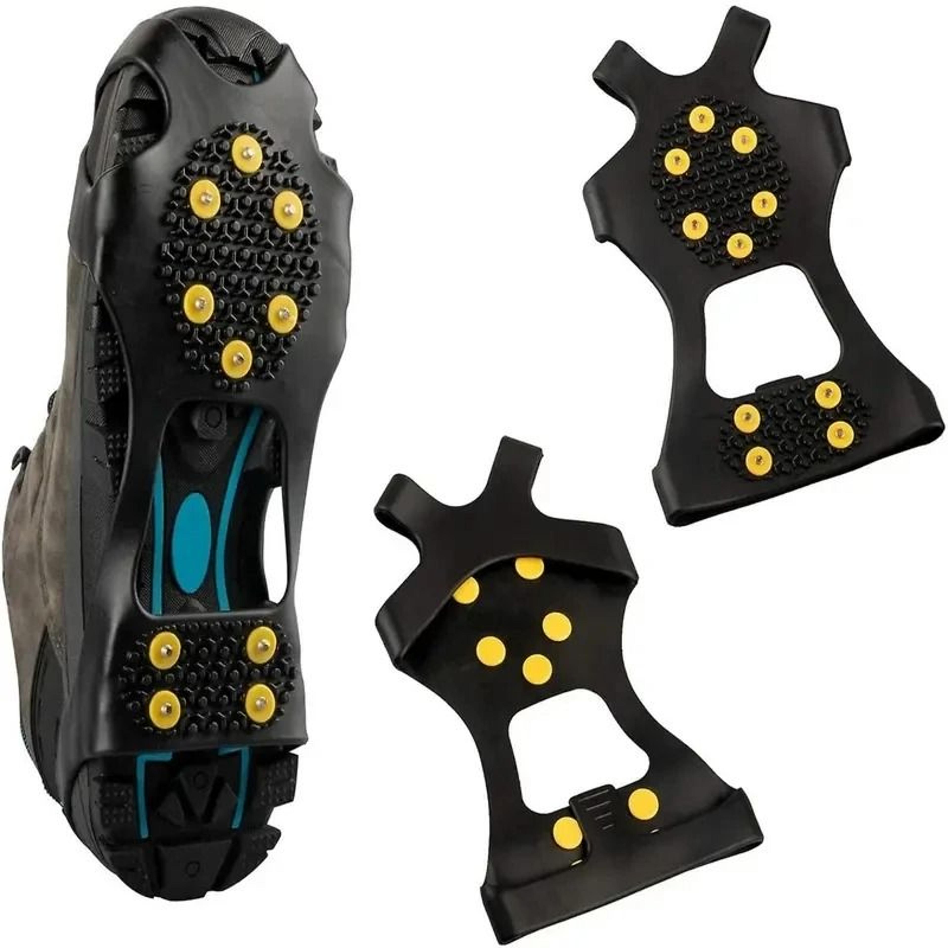 Universal 10Steel Stud Traction Crampons  AntiSlip Snow Grips  Ice Cleats For Boots And Shoes 0