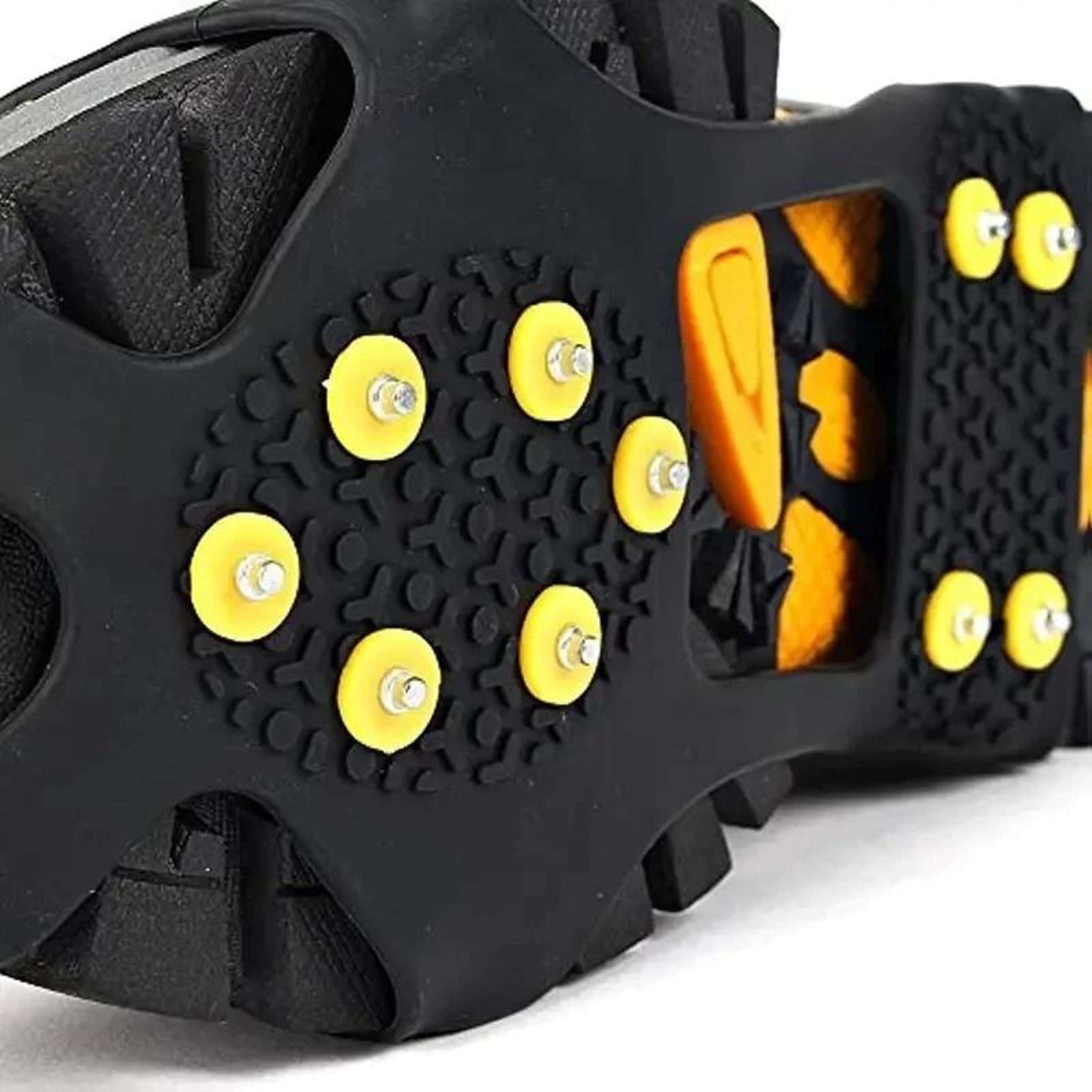 Universal 10Steel Stud Traction Crampons  AntiSlip Snow Grips  Ice Cleats For Boots And Shoes 1