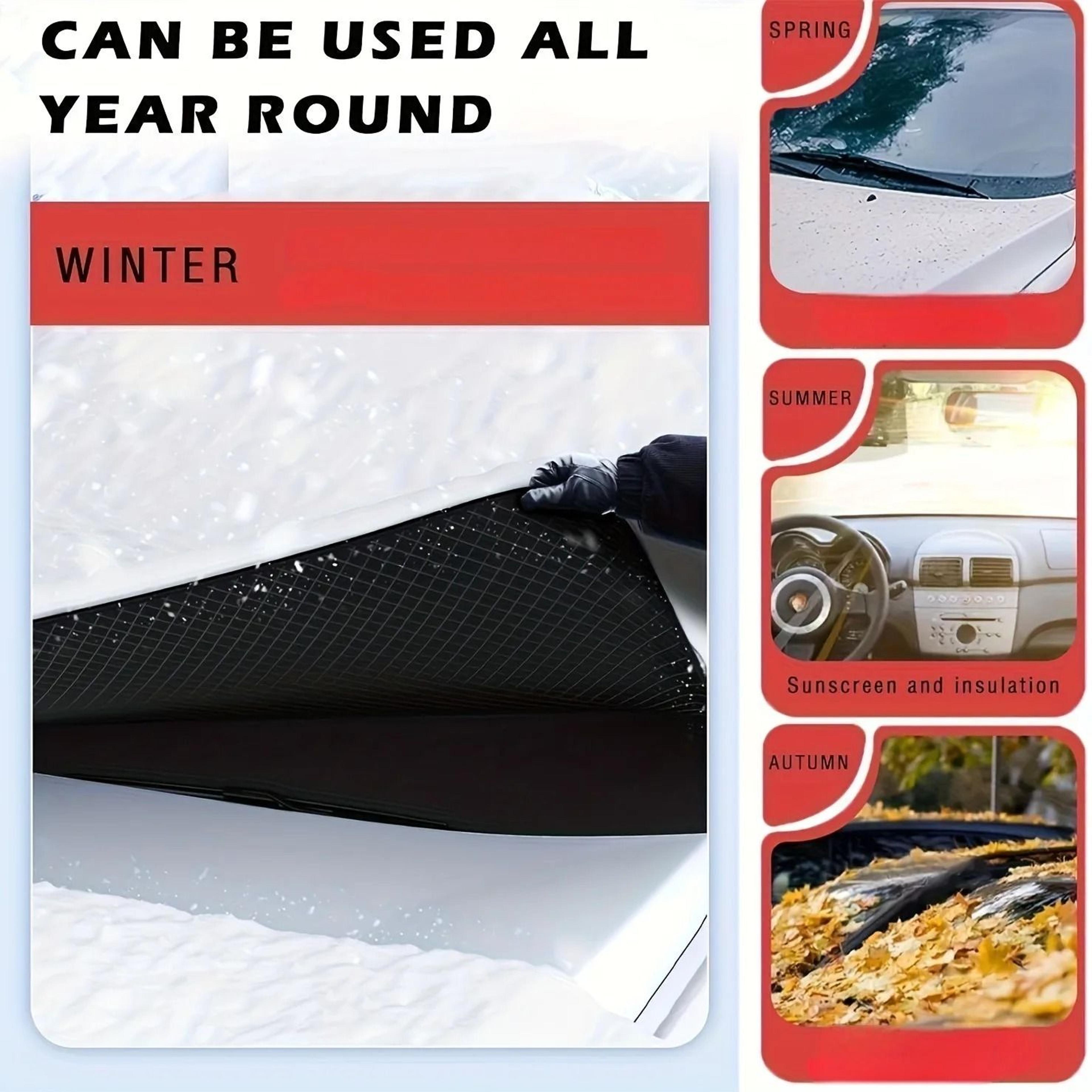 Magnetic AllSeason Windshield Protector  AntiFrost Snow  Sun Shield For Universal Vehicles 2