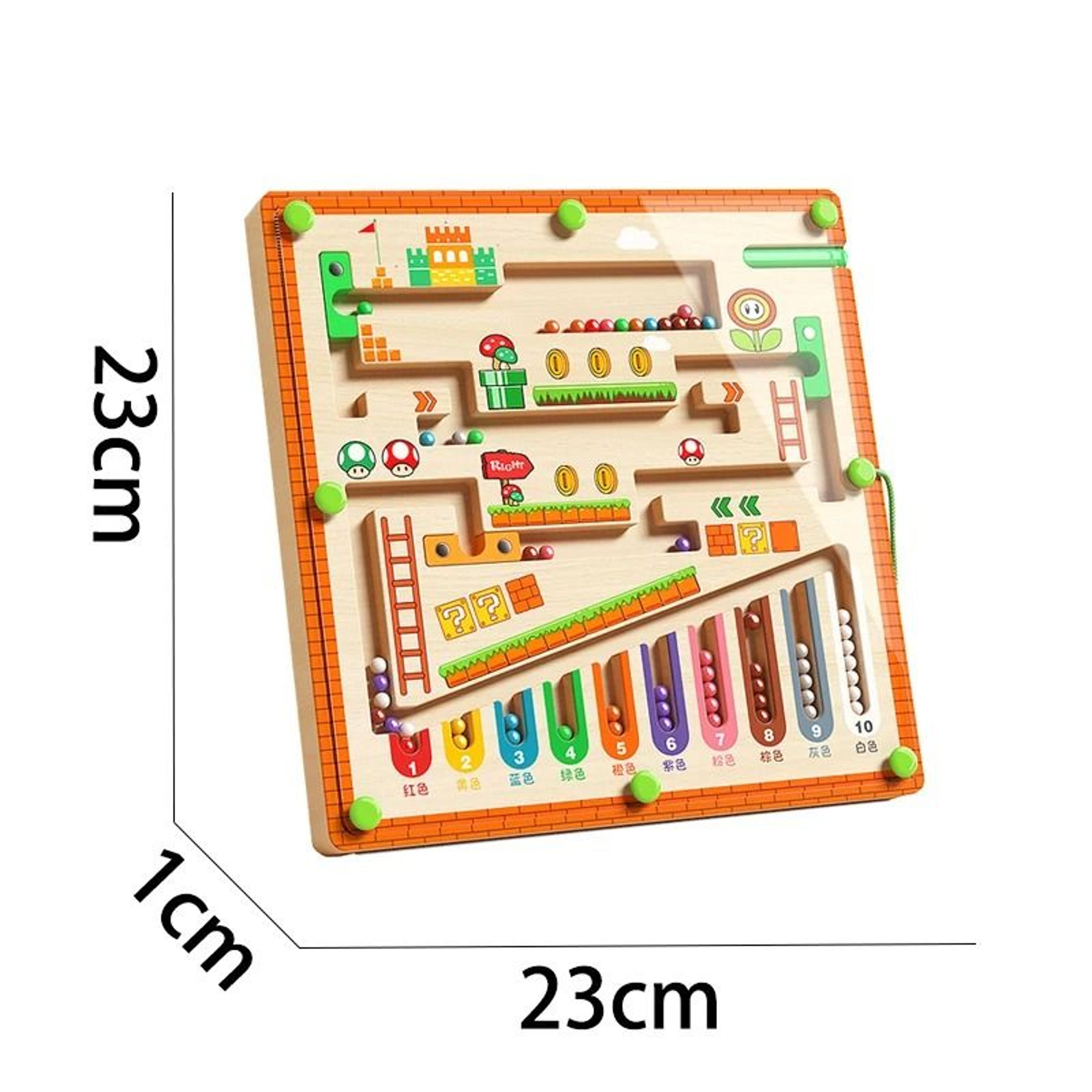 Magnetic Wooden Maze Puzzle  Early Learning Concentration  Logic Training Toy 6