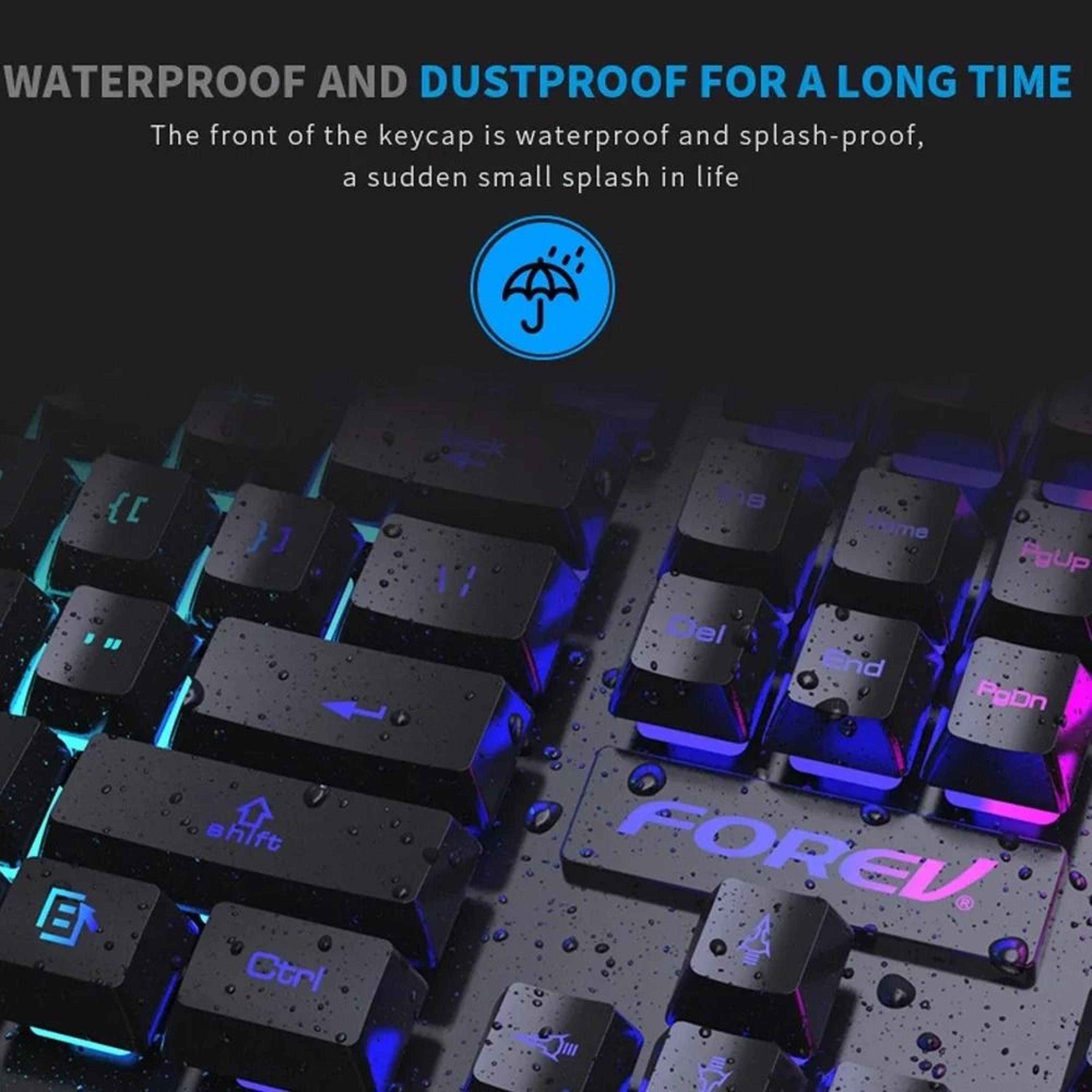 RGB Mechanical Feel Gaming Keyboard  104Key Standard USB Wired Desktop Keyboard 1