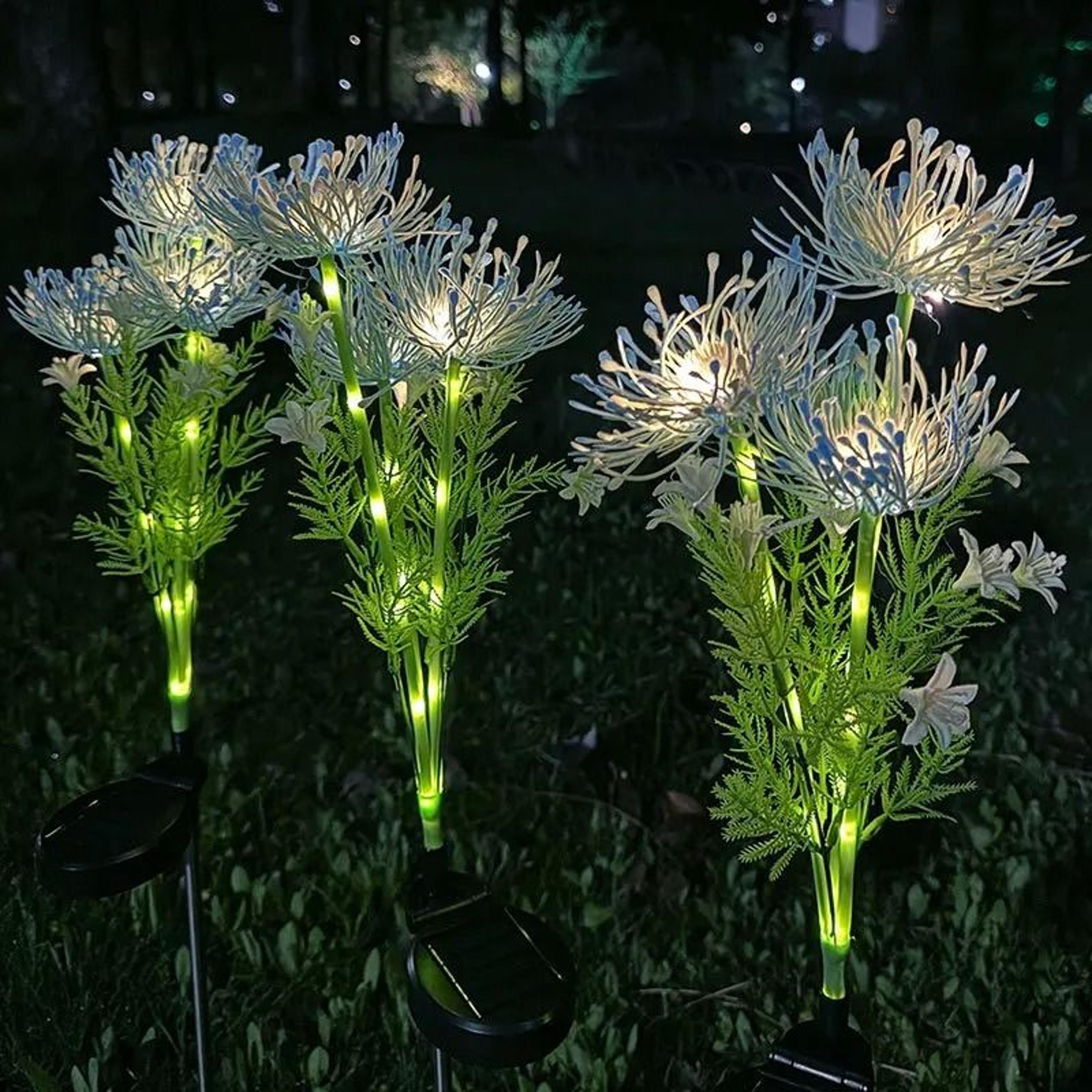Solar Garden Flower Lights  Outdoor Decorative Floral Shore Lights For Courtyard  Lawn 6