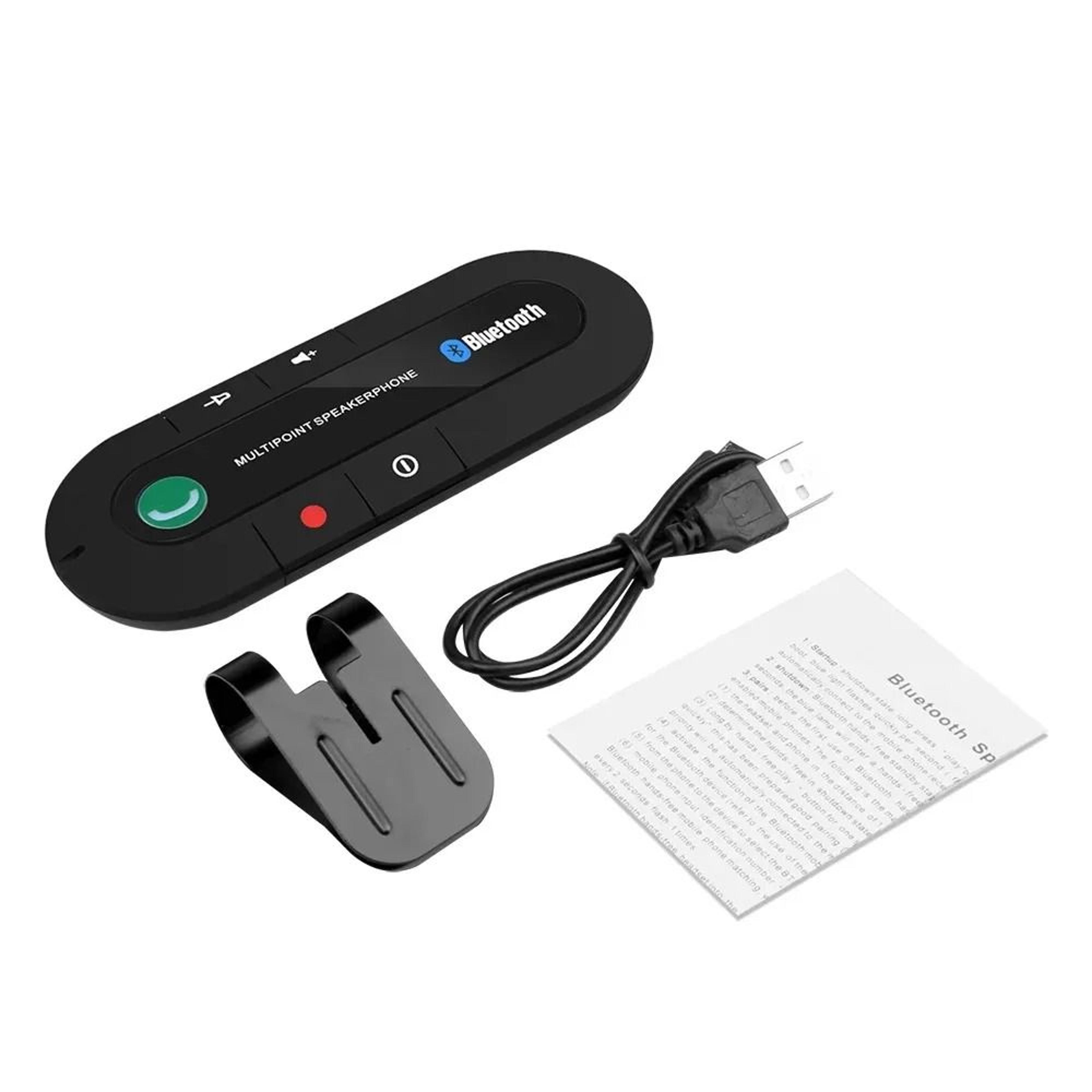 HandsFree Bluetooth Car Kit  Wireless Sun Visor Speakerphone  Music Player 6
