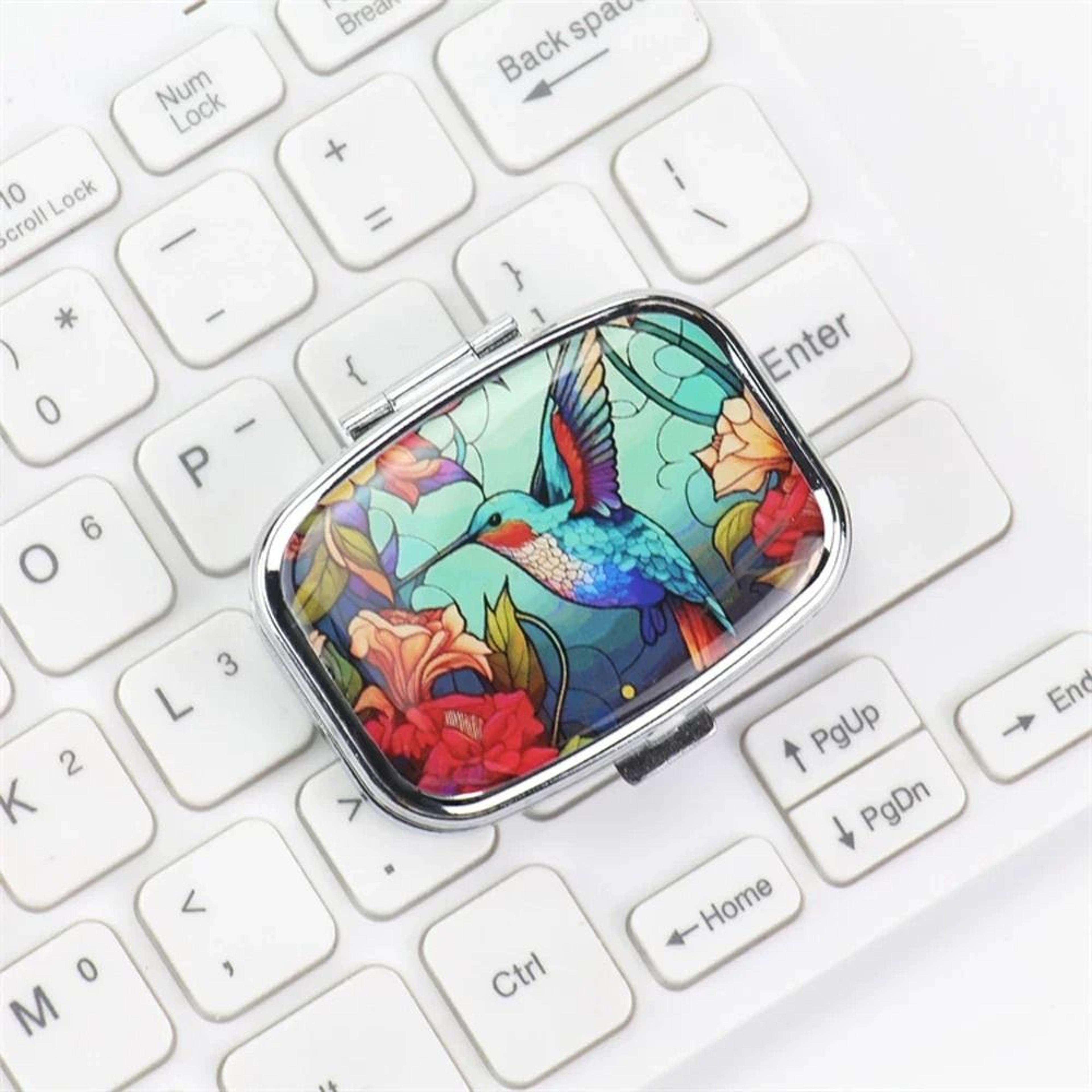 Compact Metal Travel Pill Case  Portable Daily Medication  Jewelry Organizer 1