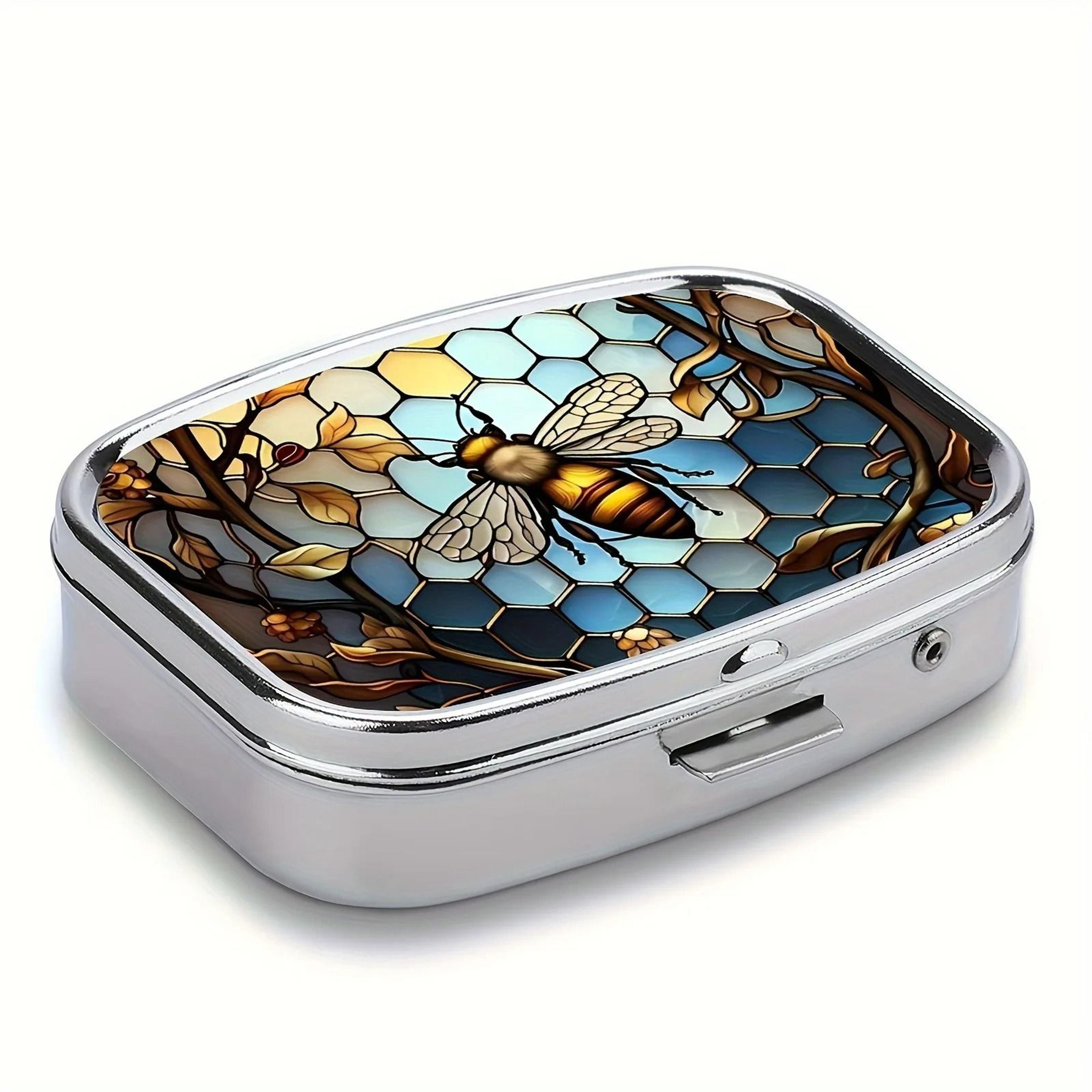 Compact Metal Travel Pill Case  Portable Daily Medication  Jewelry Organizer 5