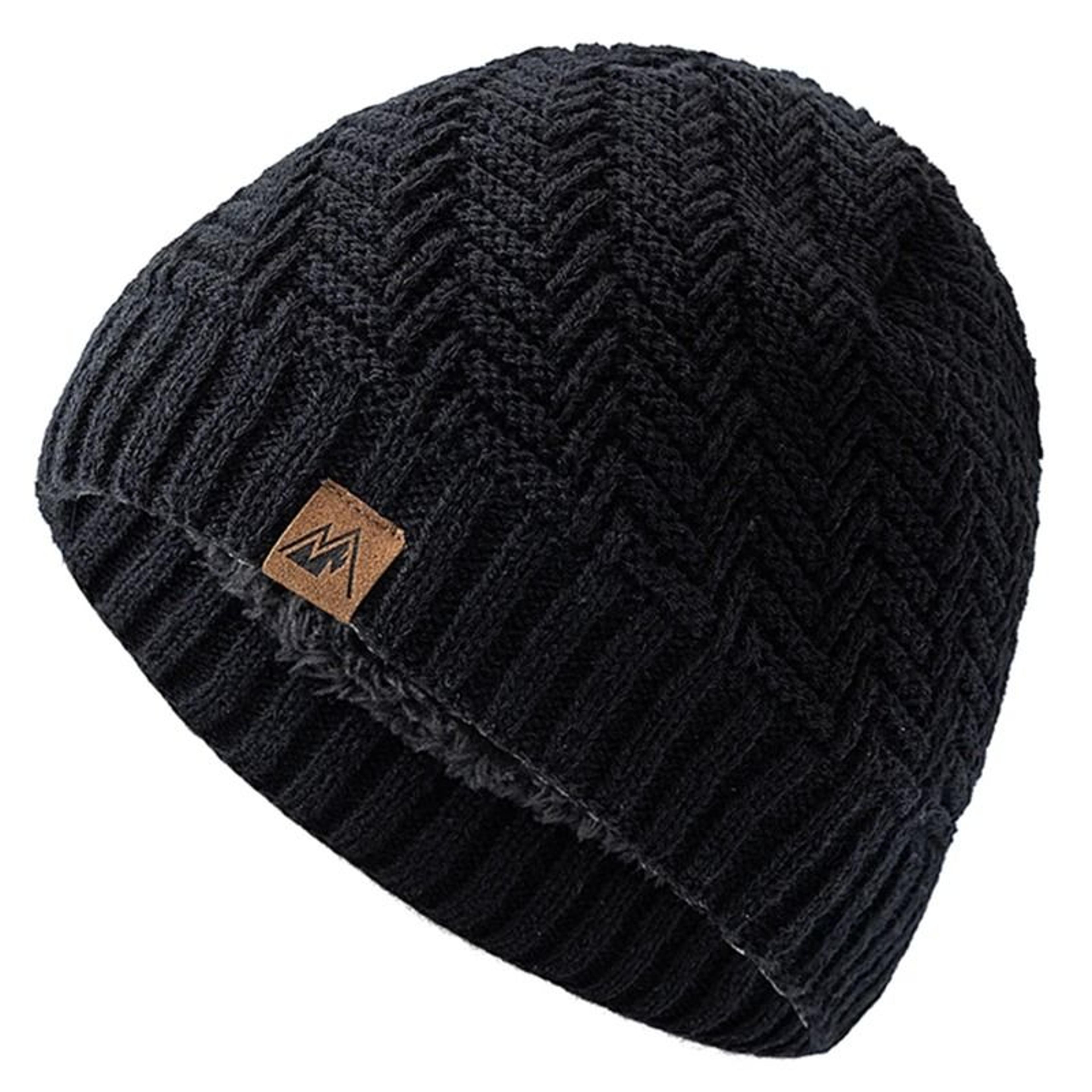 Unisex Peak Label Winter Beanie  Plush FurLined Warm Knitted Hat 8