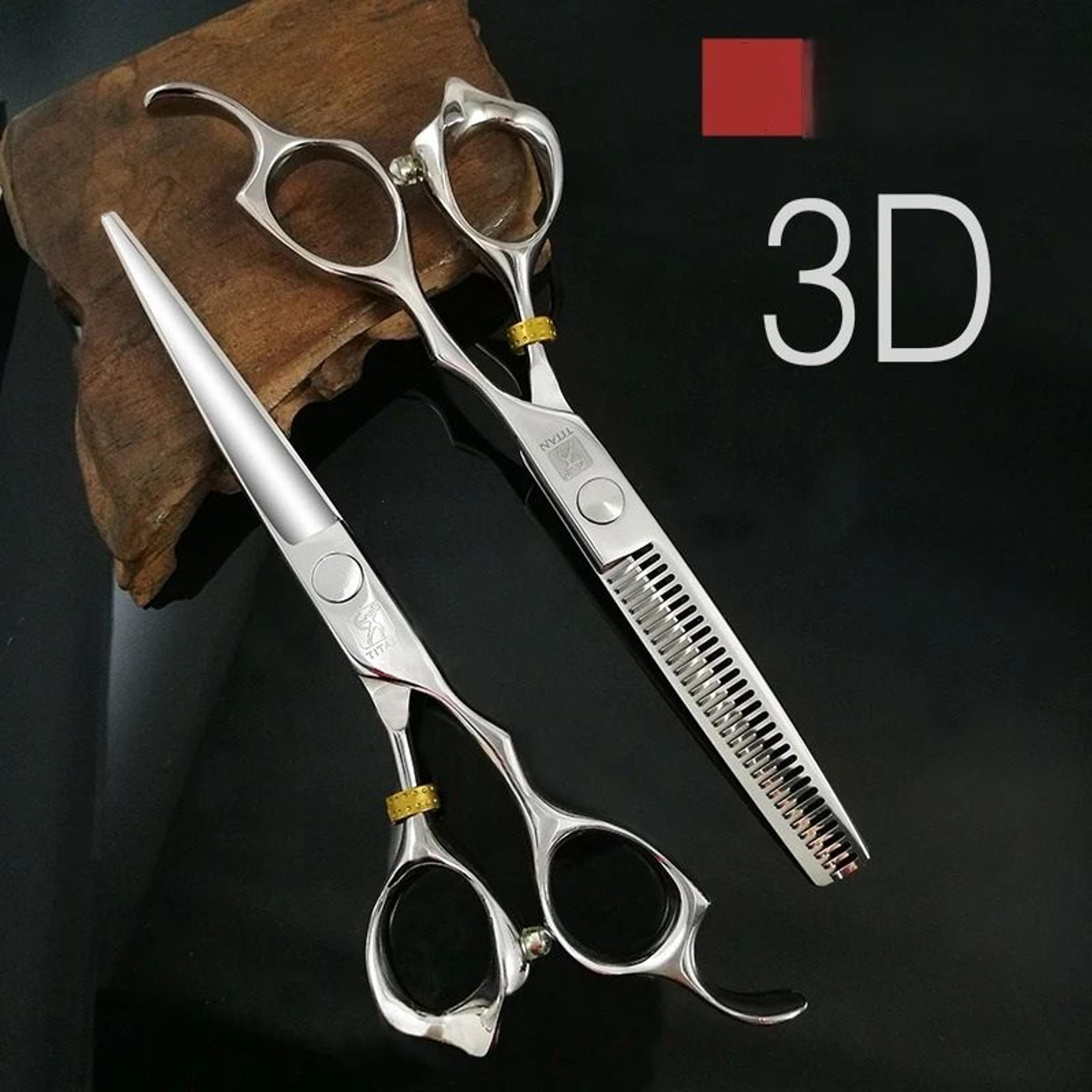 Professional 3D Hairdressing Shears  Precision Barber Cutting Scissors 0