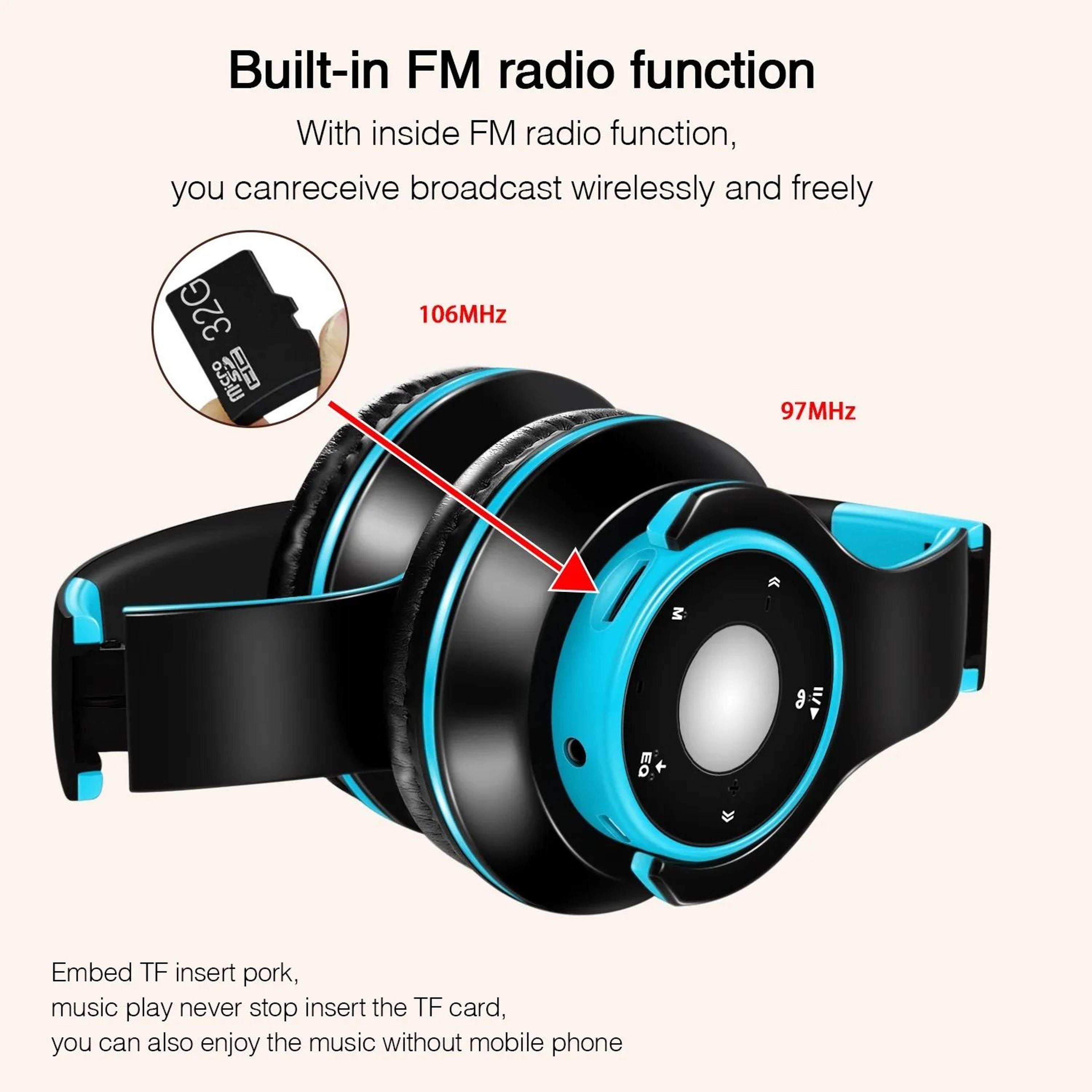 Wireless Stereo Bluetooth Headphones  Portable Passive Noise Isolating OverEar Headset 2