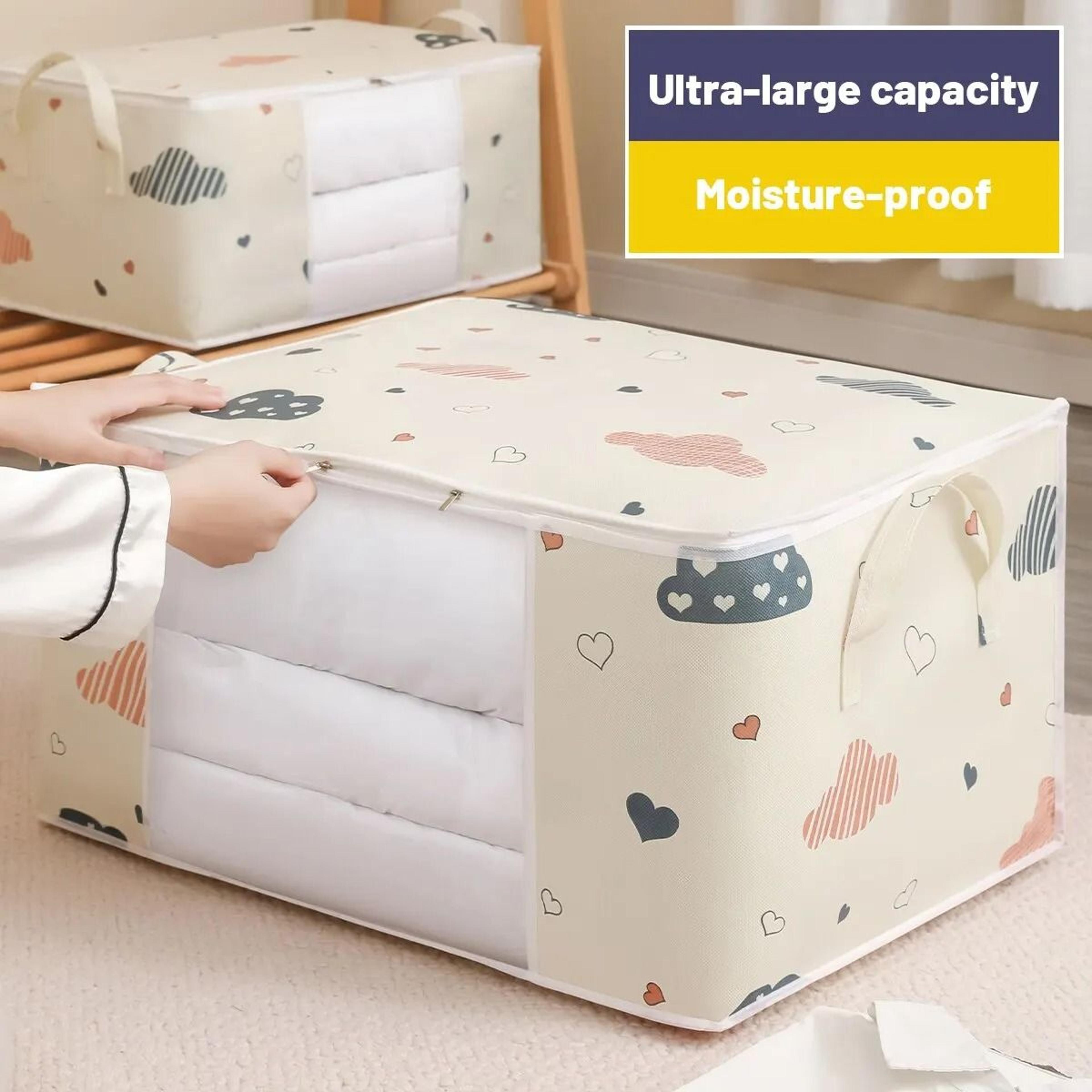 Large Capacity Clothes Storage Bag  Foldable Organizer For Blankets  Bedding 3