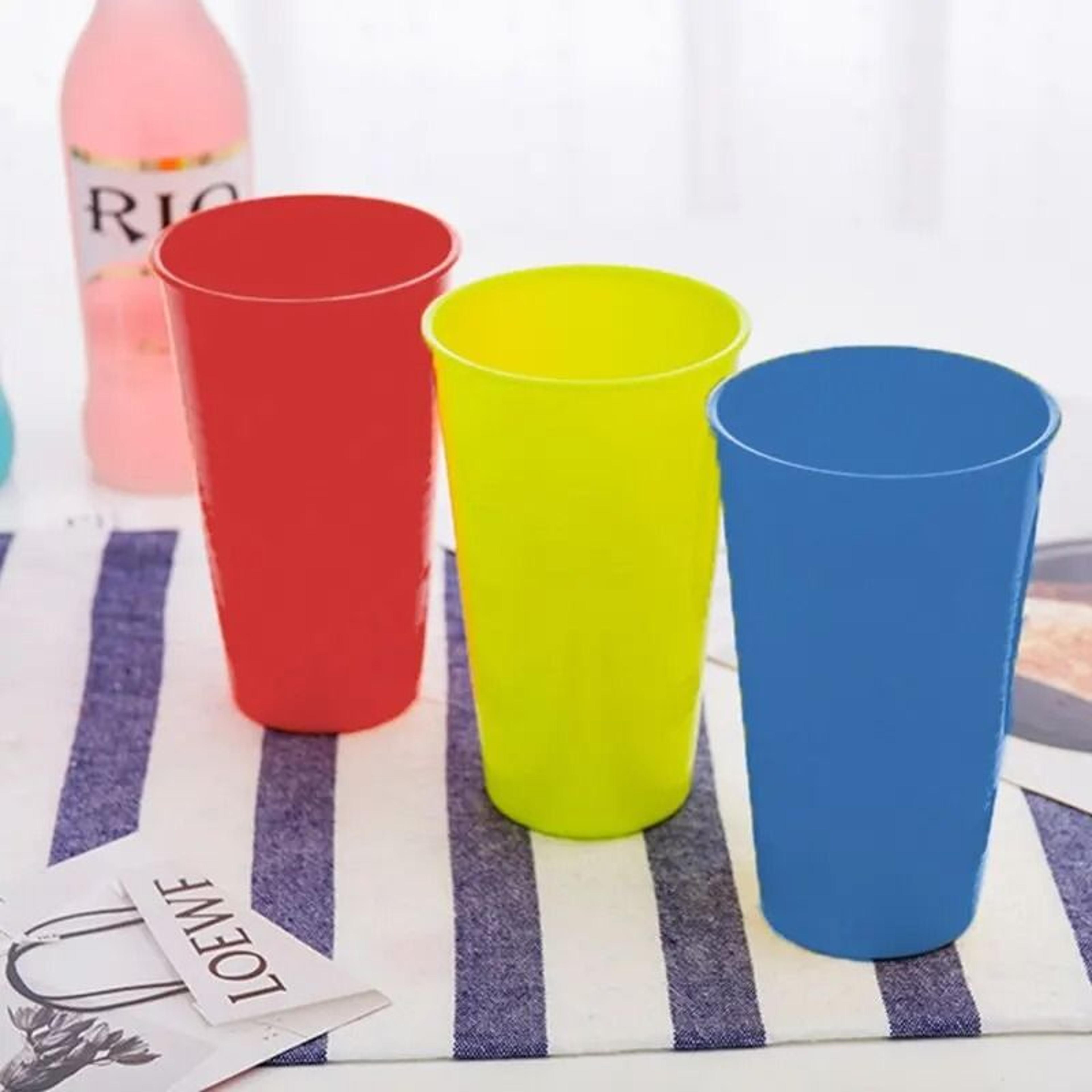 100Piece Colored Disposable Plastic Cup Set  Durable 220ml Party Supplies 2