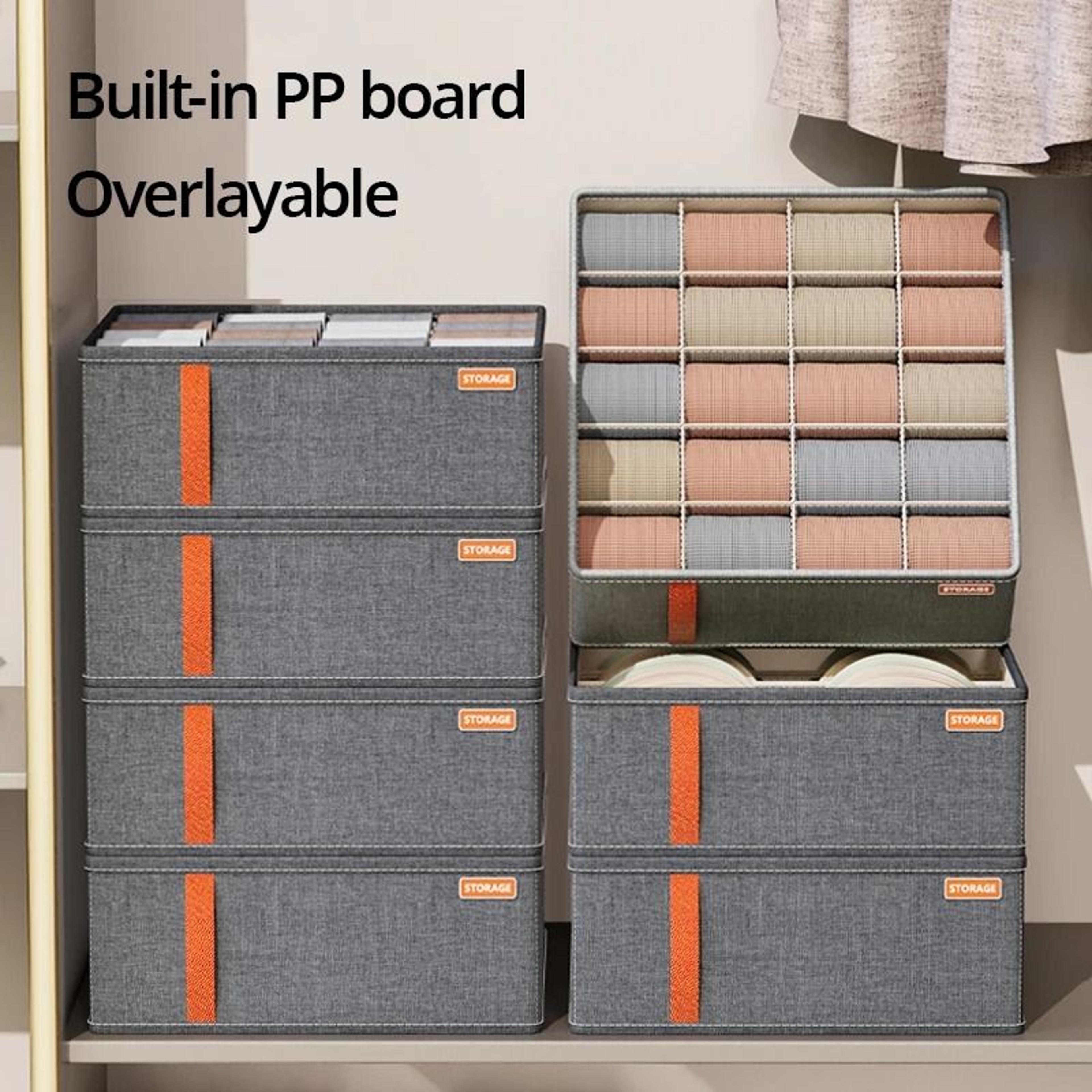 Dark Grey Underwear Storage Box  MultiGrid Drawer  Wardrobe Organizer 1