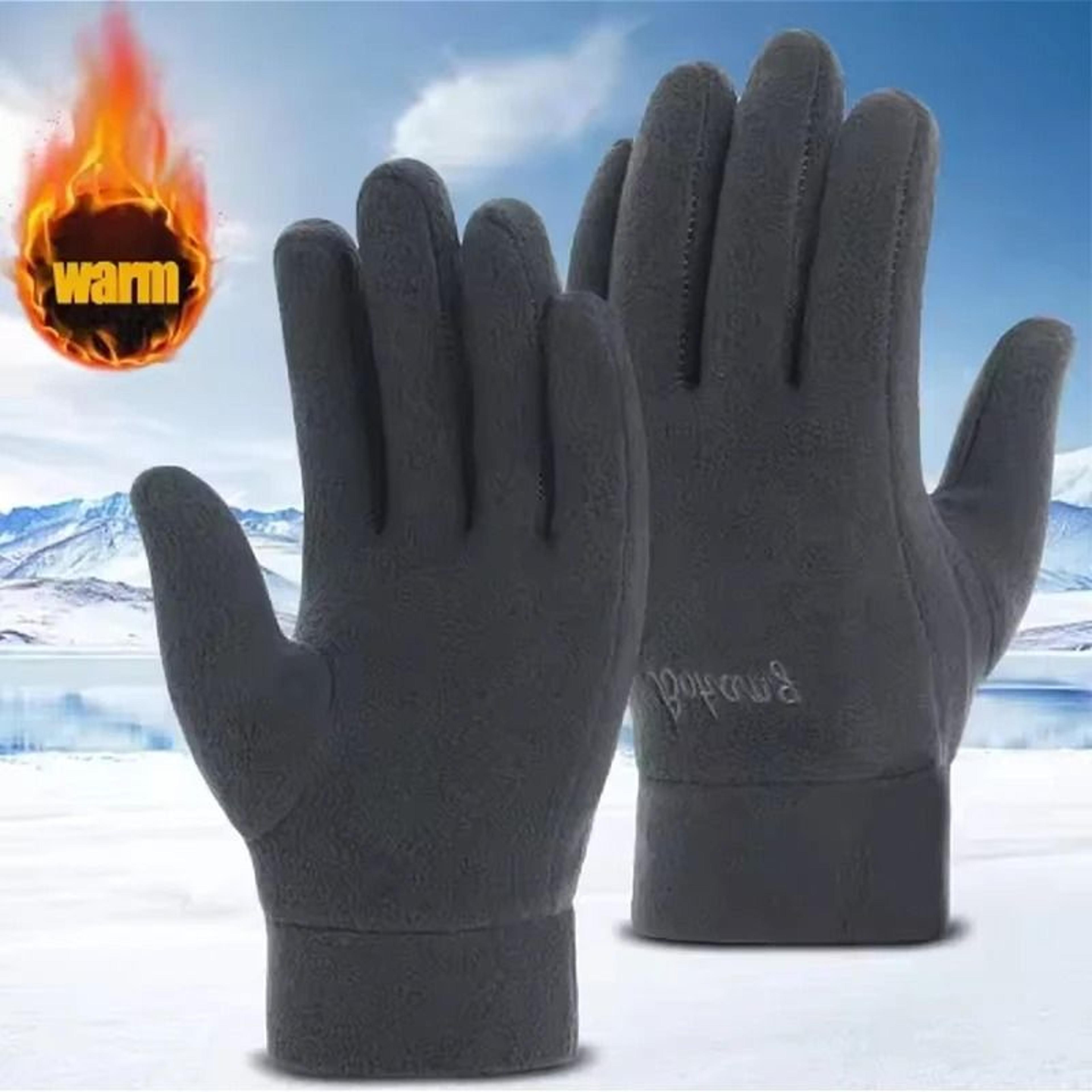 Mens  Womens Thicken Thermal Winter Gloves  Windproof Fleece Skiing  Cycling Mittens 0