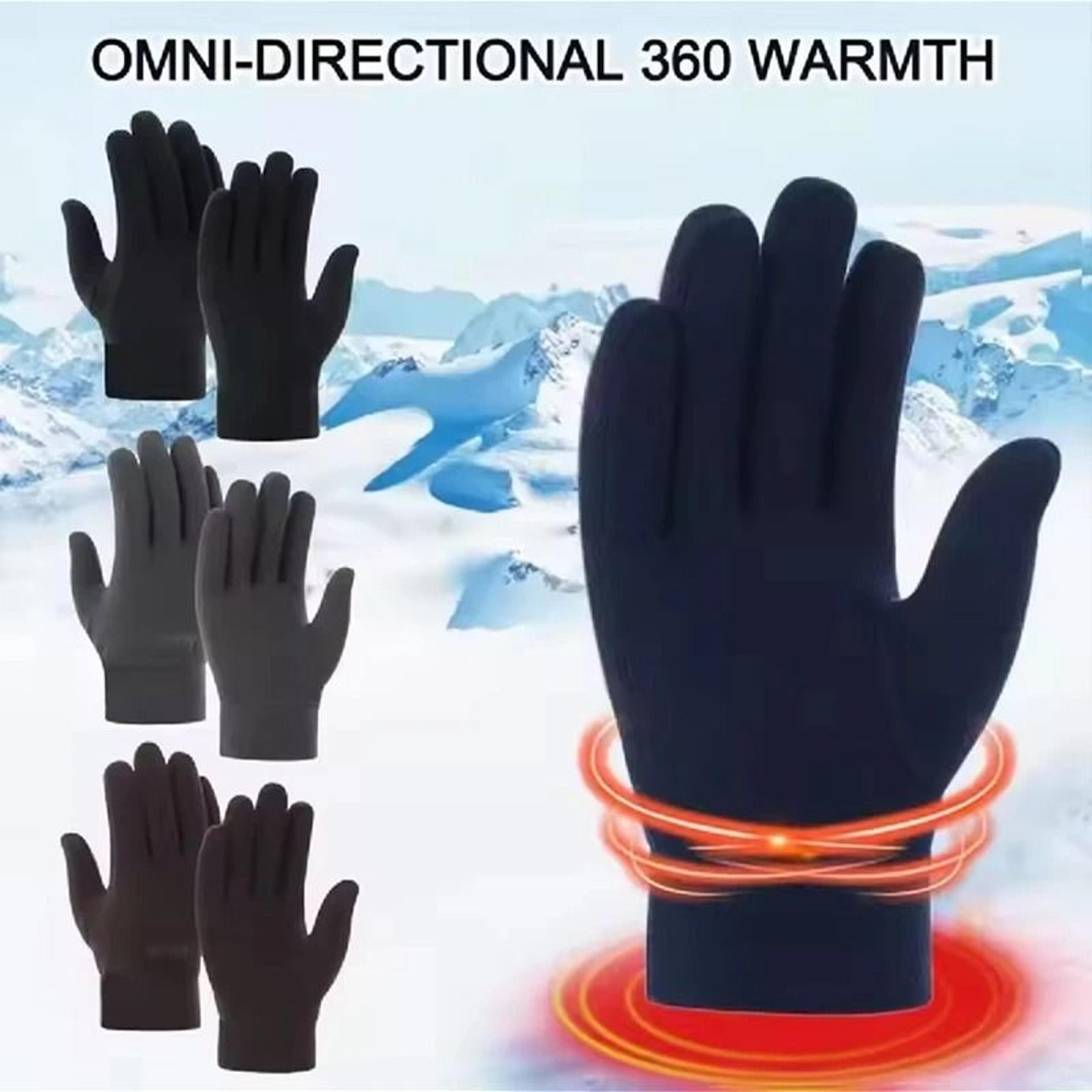 Mens  Womens Thicken Thermal Winter Gloves  Windproof Fleece Skiing  Cycling Mittens 1
