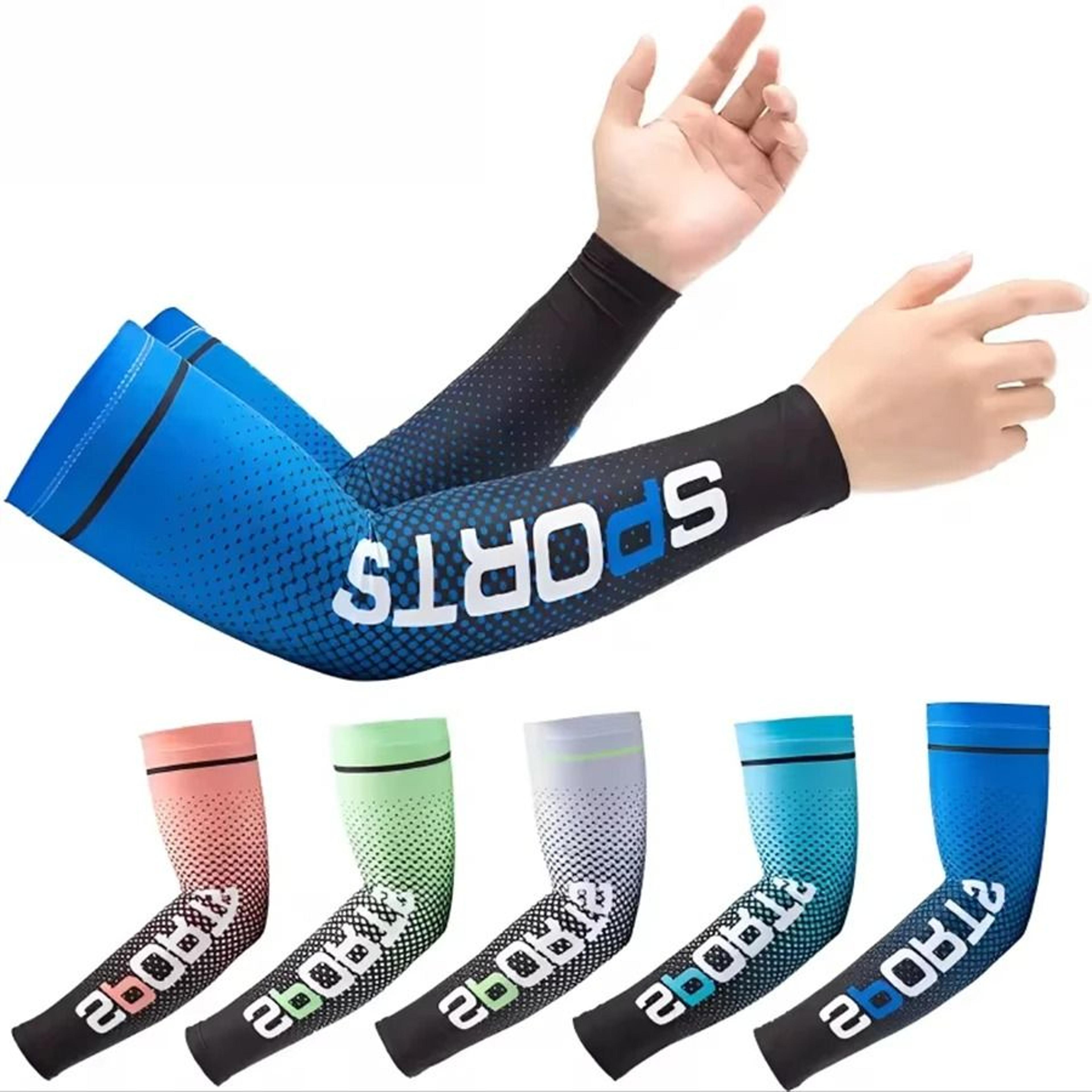 Summer Ice Silk Sunscreen Sleeves  Cooling UV Protection  AntiSlip Arm Covers 0