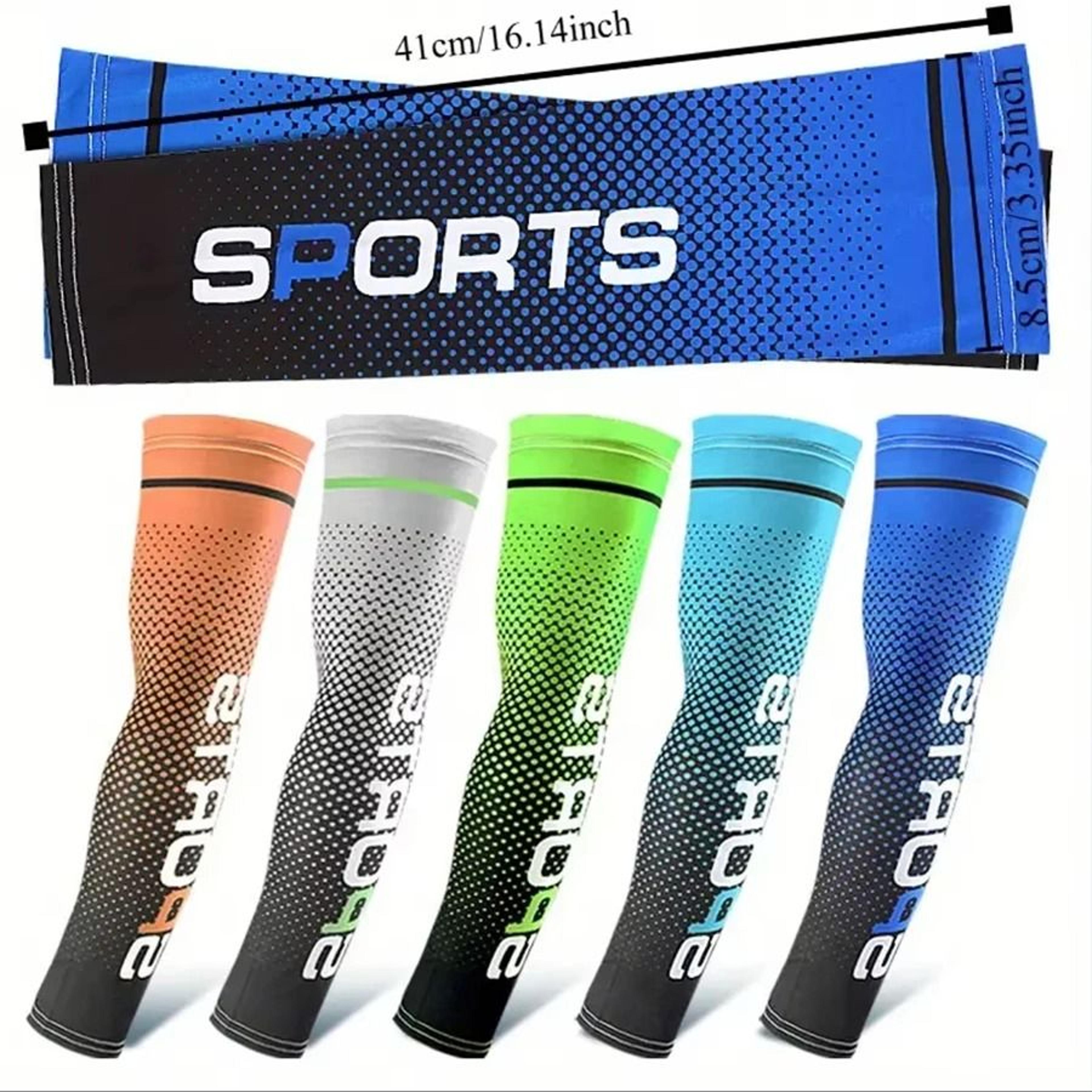 Summer Ice Silk Sunscreen Sleeves  Cooling UV Protection  AntiSlip Arm Covers 1
