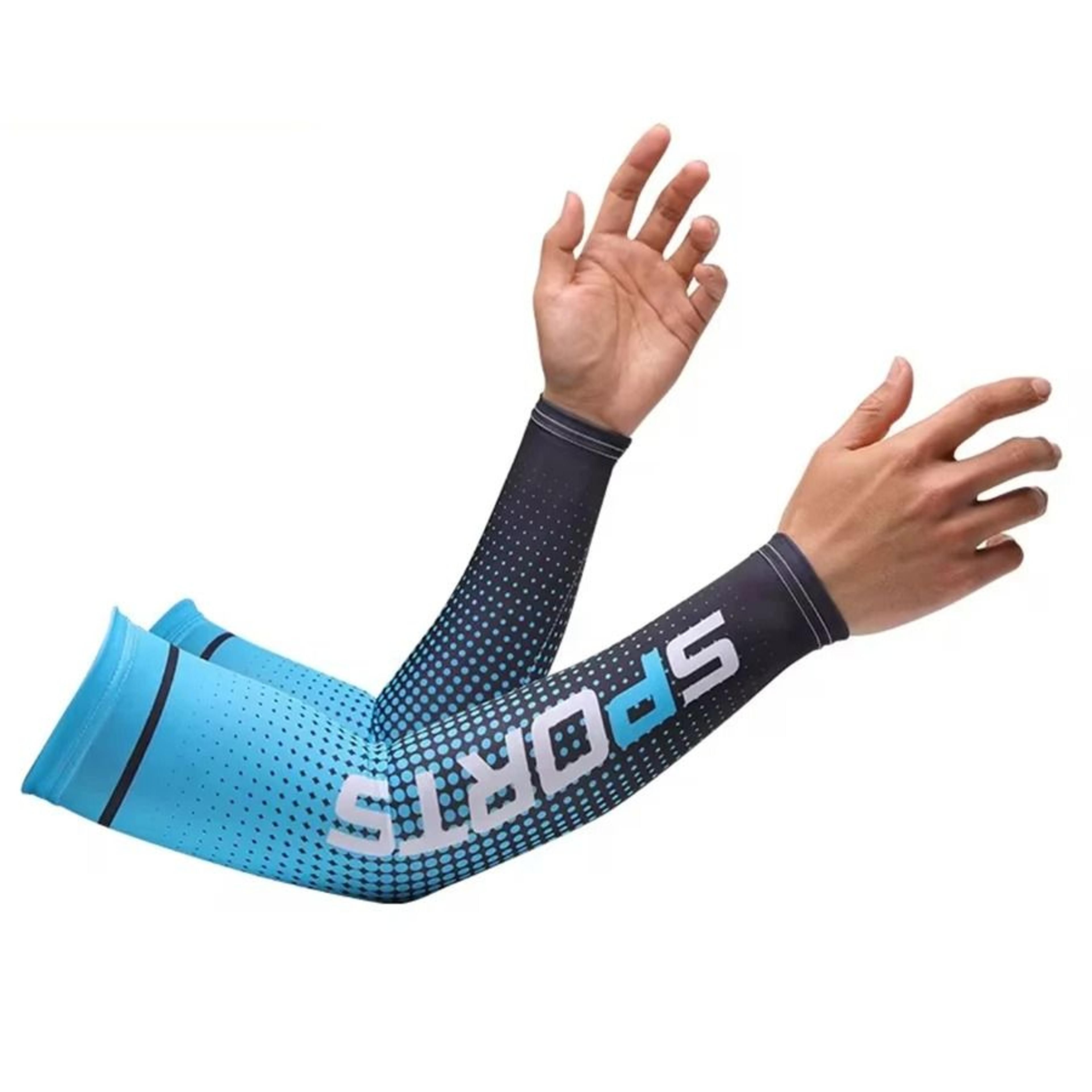 Summer Ice Silk Sunscreen Sleeves  Cooling UV Protection  AntiSlip Arm Covers 5