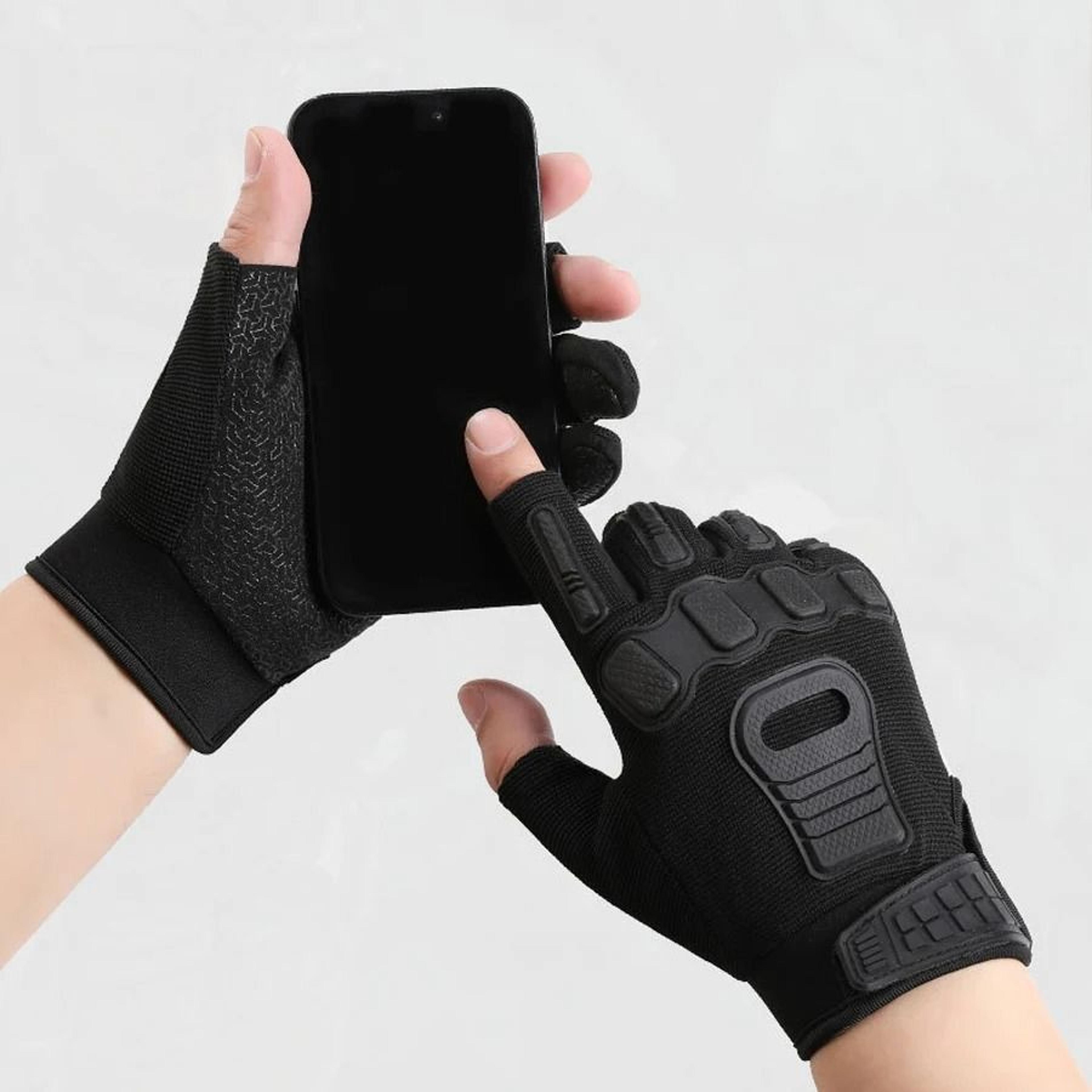 Tactical Fingerless Gloves  Outdoor Climbing  Training AntiSlip Protection 3