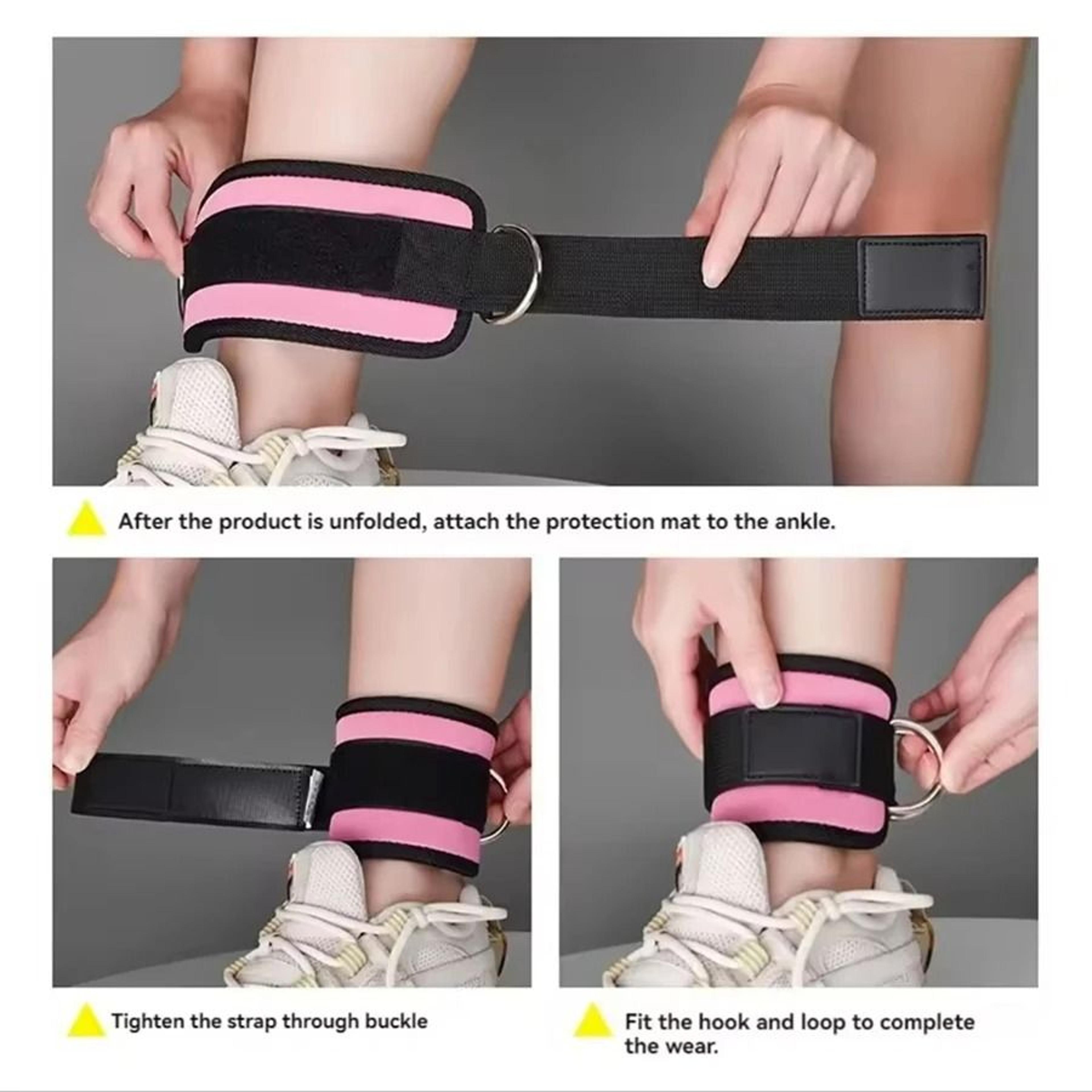 Adjustable Padded Ankle Cuffs For Glute Kickbacks  Cable Machine Workouts 3
