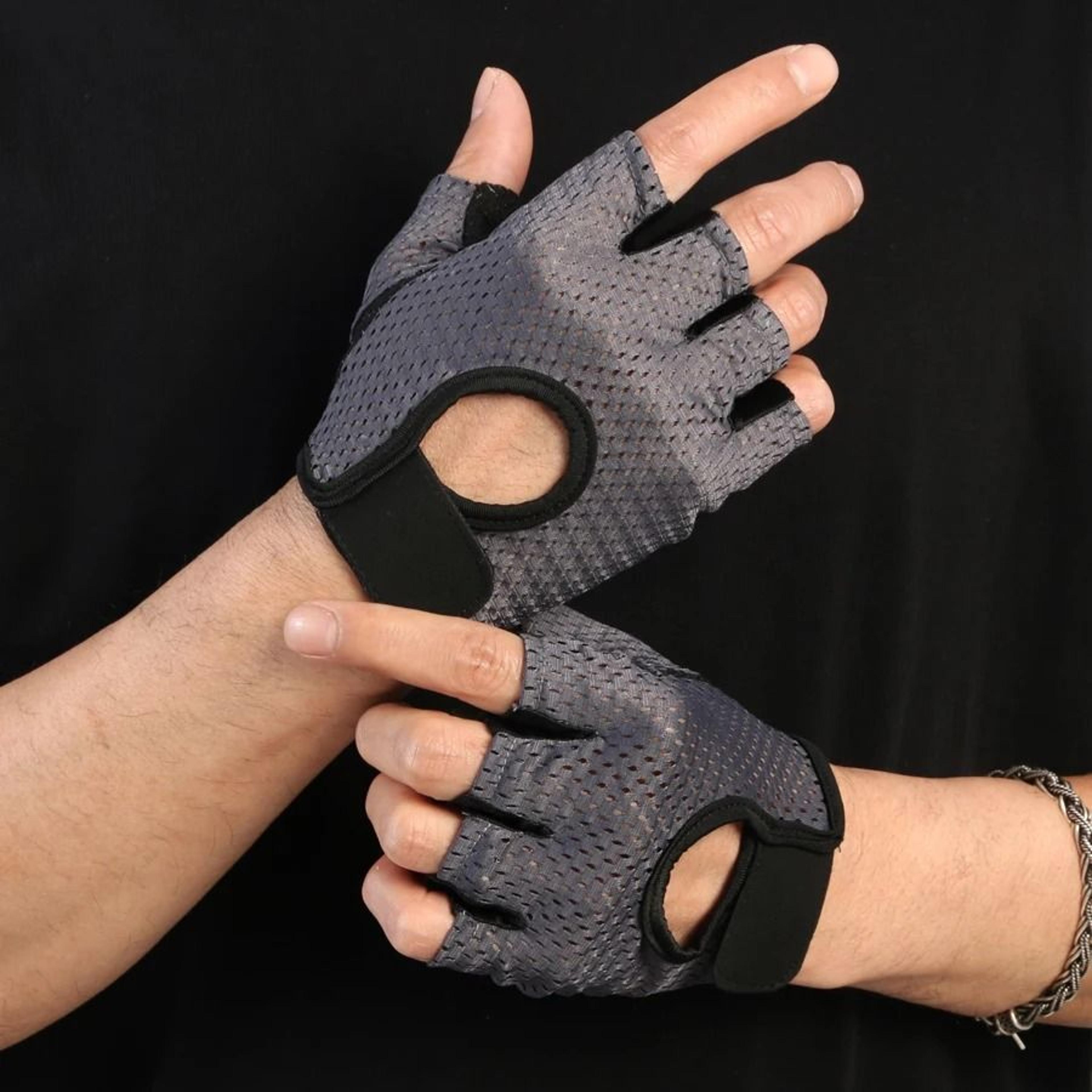 Silk Breathable HalfFinger Gloves With AntiSlip Padding 7