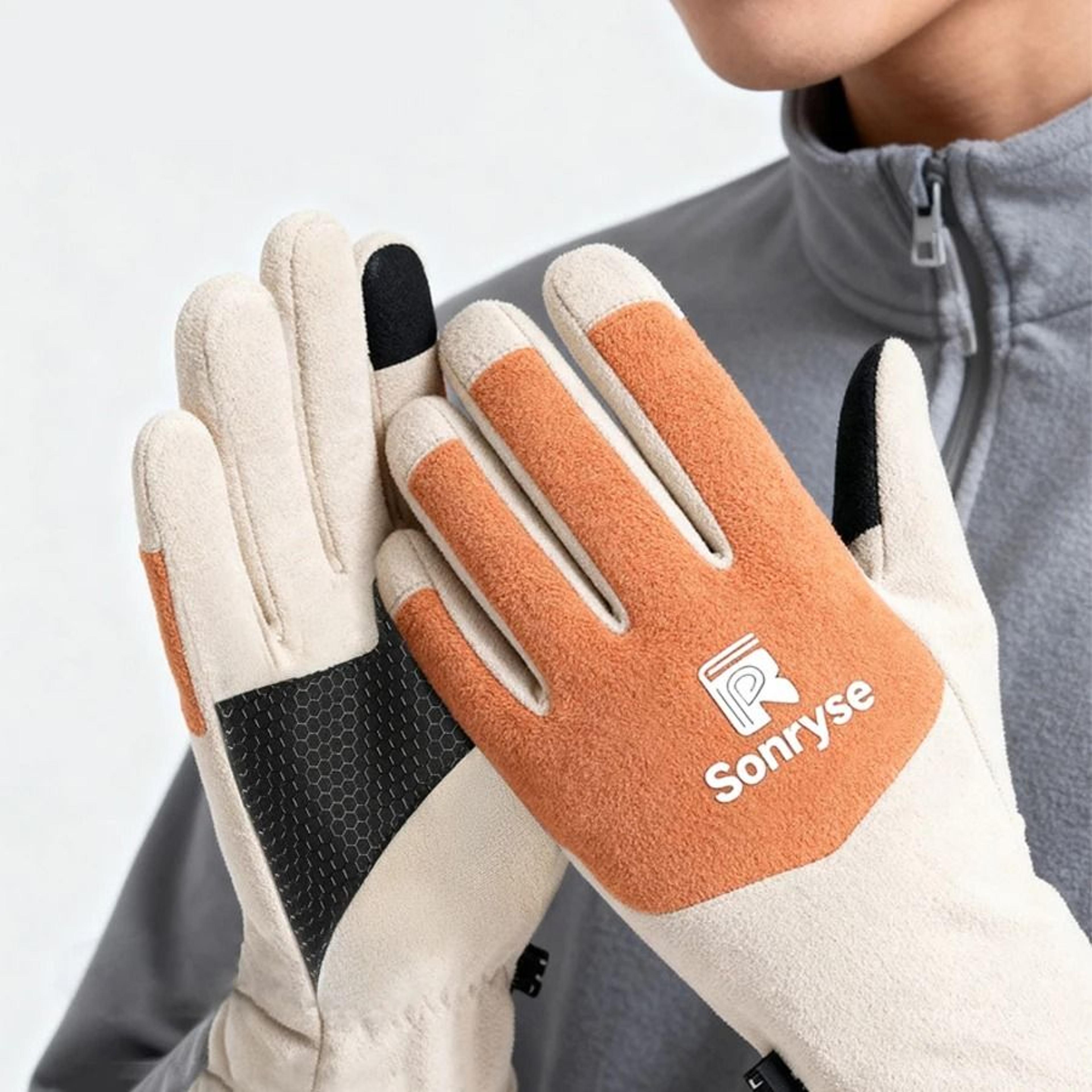 Thermal Fleece Windproof Outdoor Cycling Gloves 0
