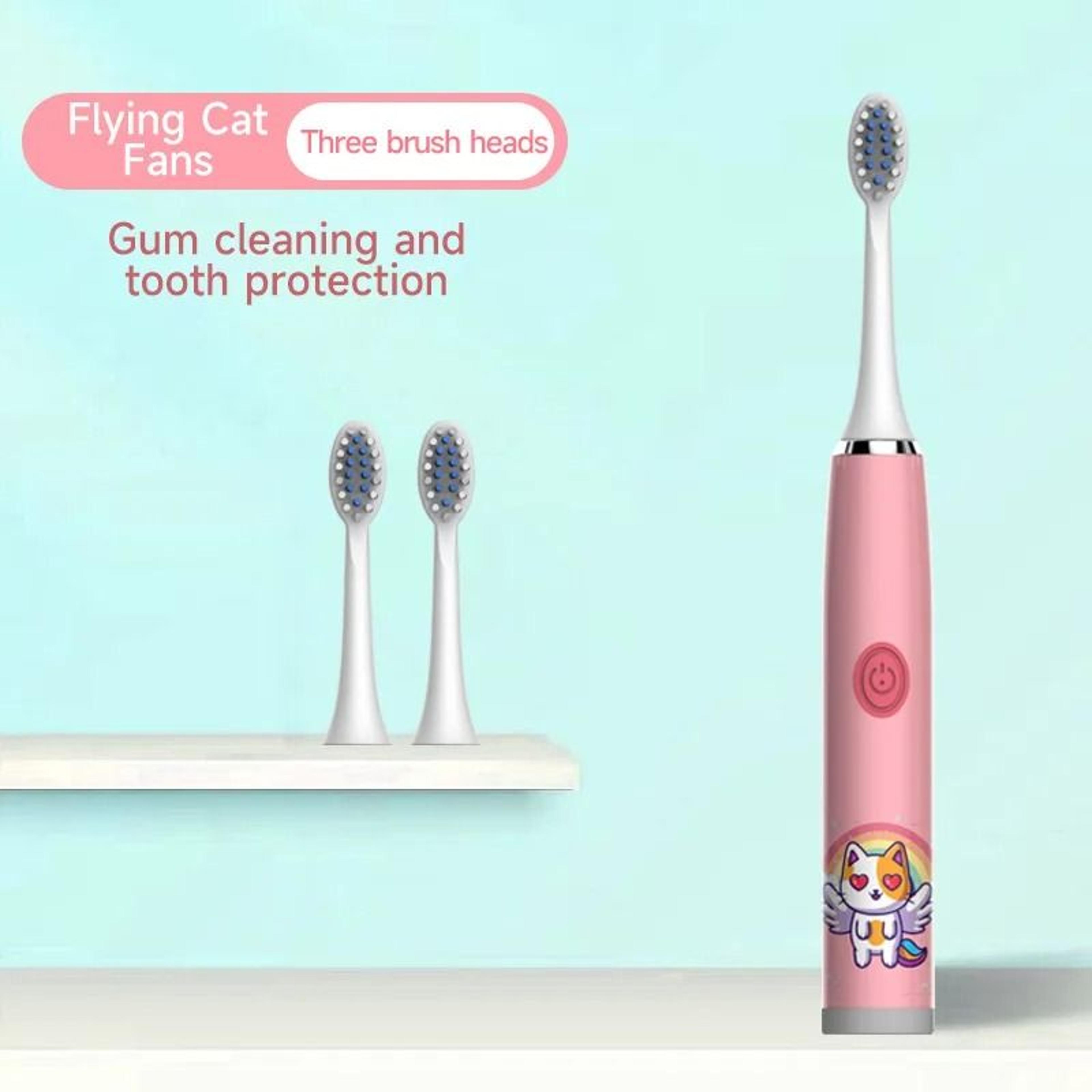 Childrens Sonic Electric Toothbrush  Colorful Cartoon Design For Kids  USB Rechargeable  Waterproof 8