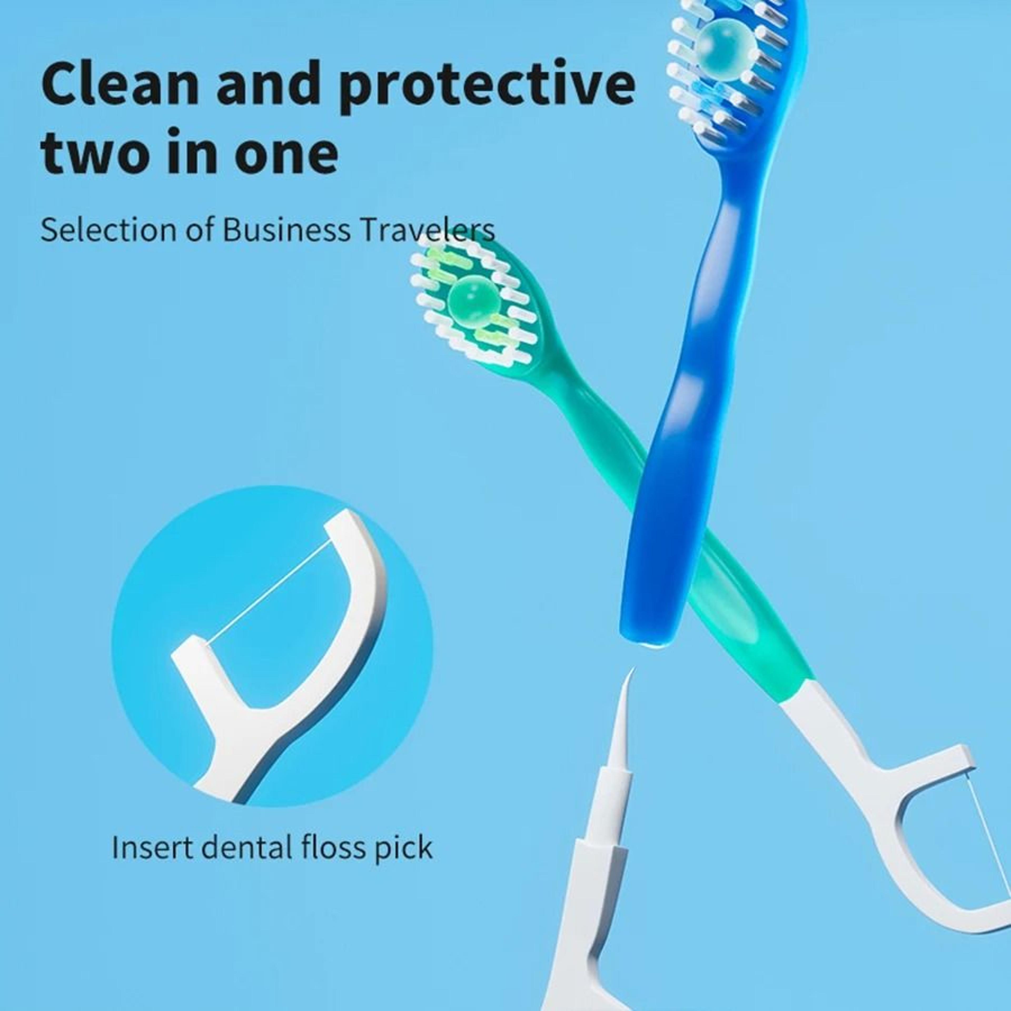 3in1 Portable Travel Bursting Bead Toothbrush  Mini Disposable Dental Kit 8 Pcs 4