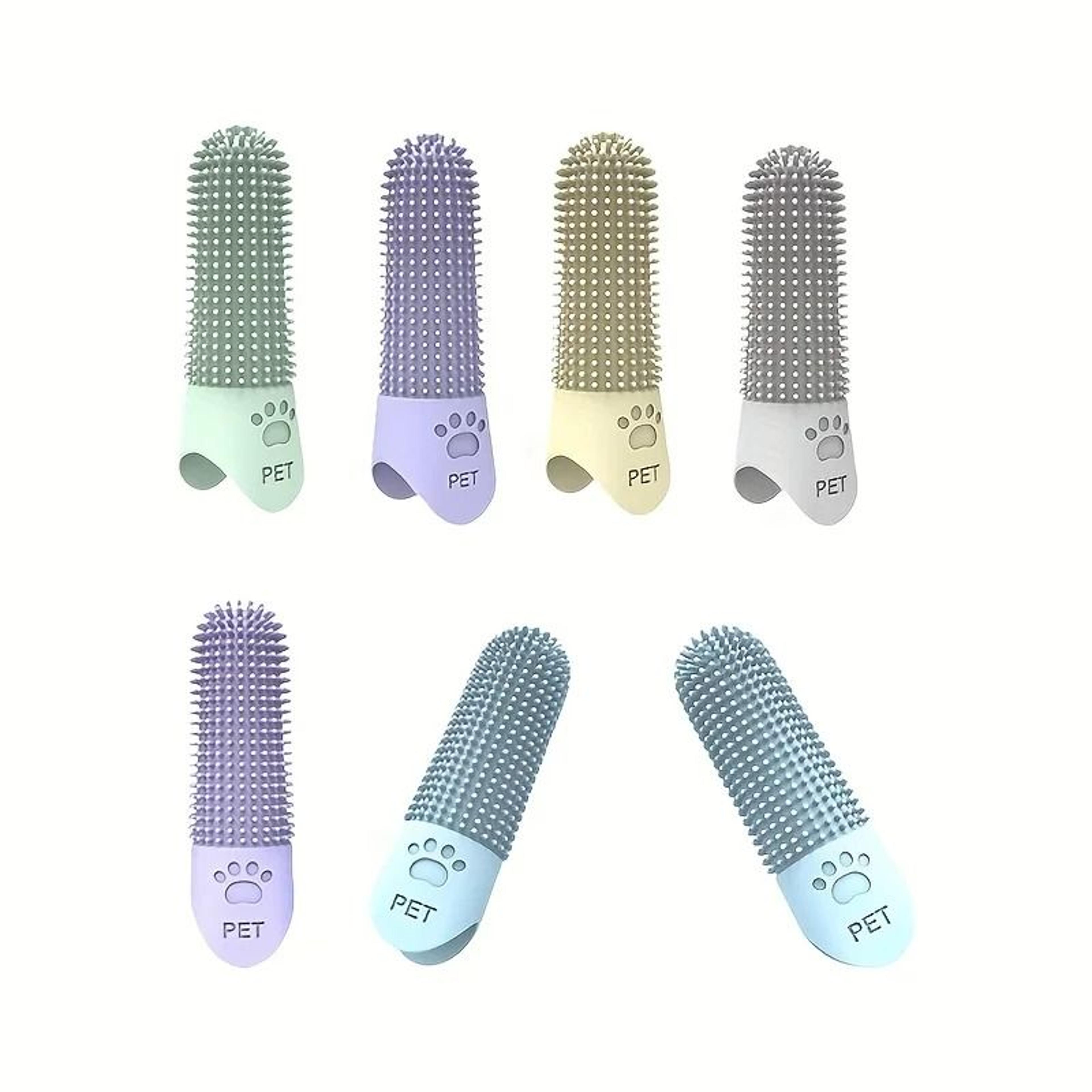 360 Soft Silicone Finger Toothbrush  Durable Pet Dental Cleaning Tool 5