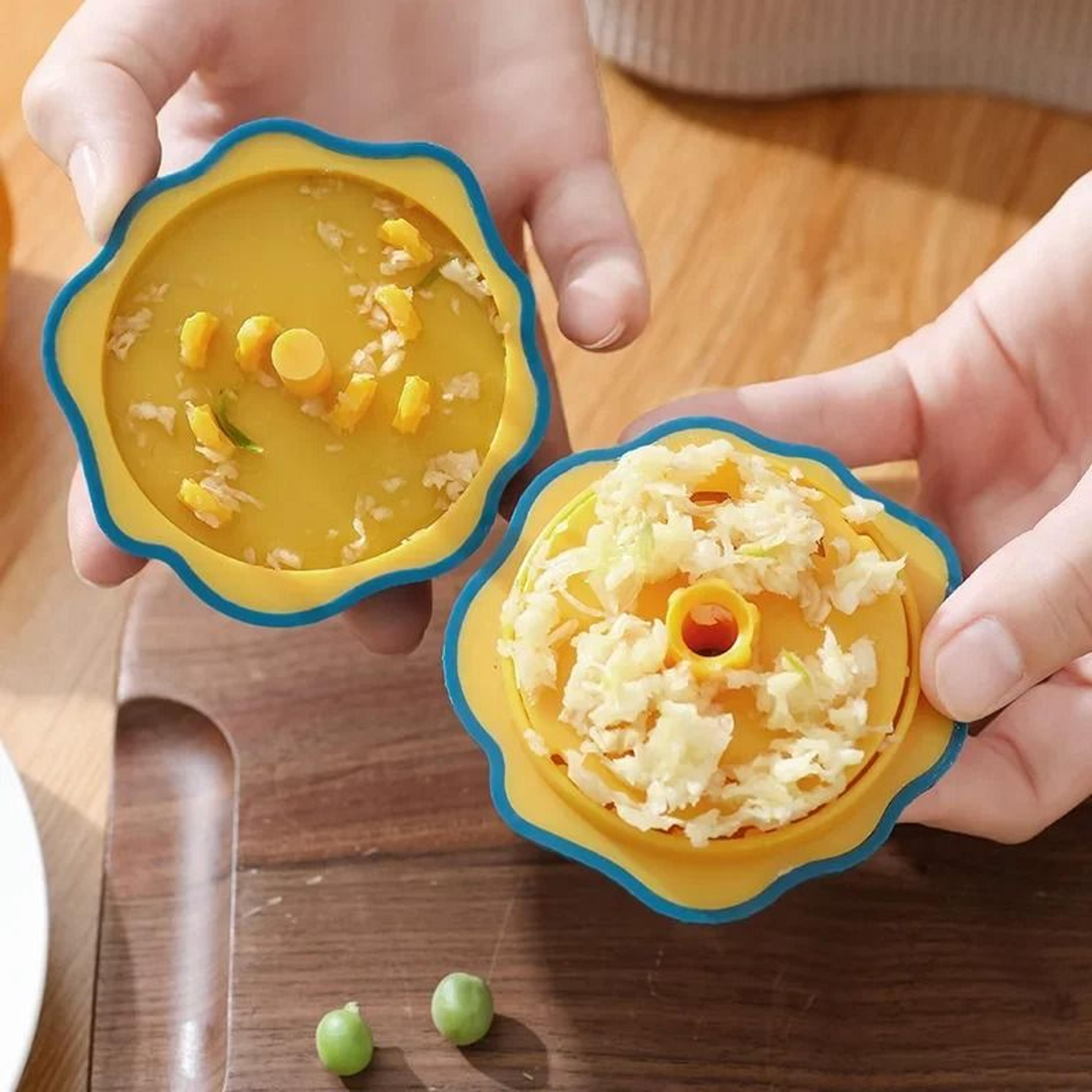 Cute GarlicShaped Rotary Grinder  Manual Mini Chopper For Kitchen Precision 2