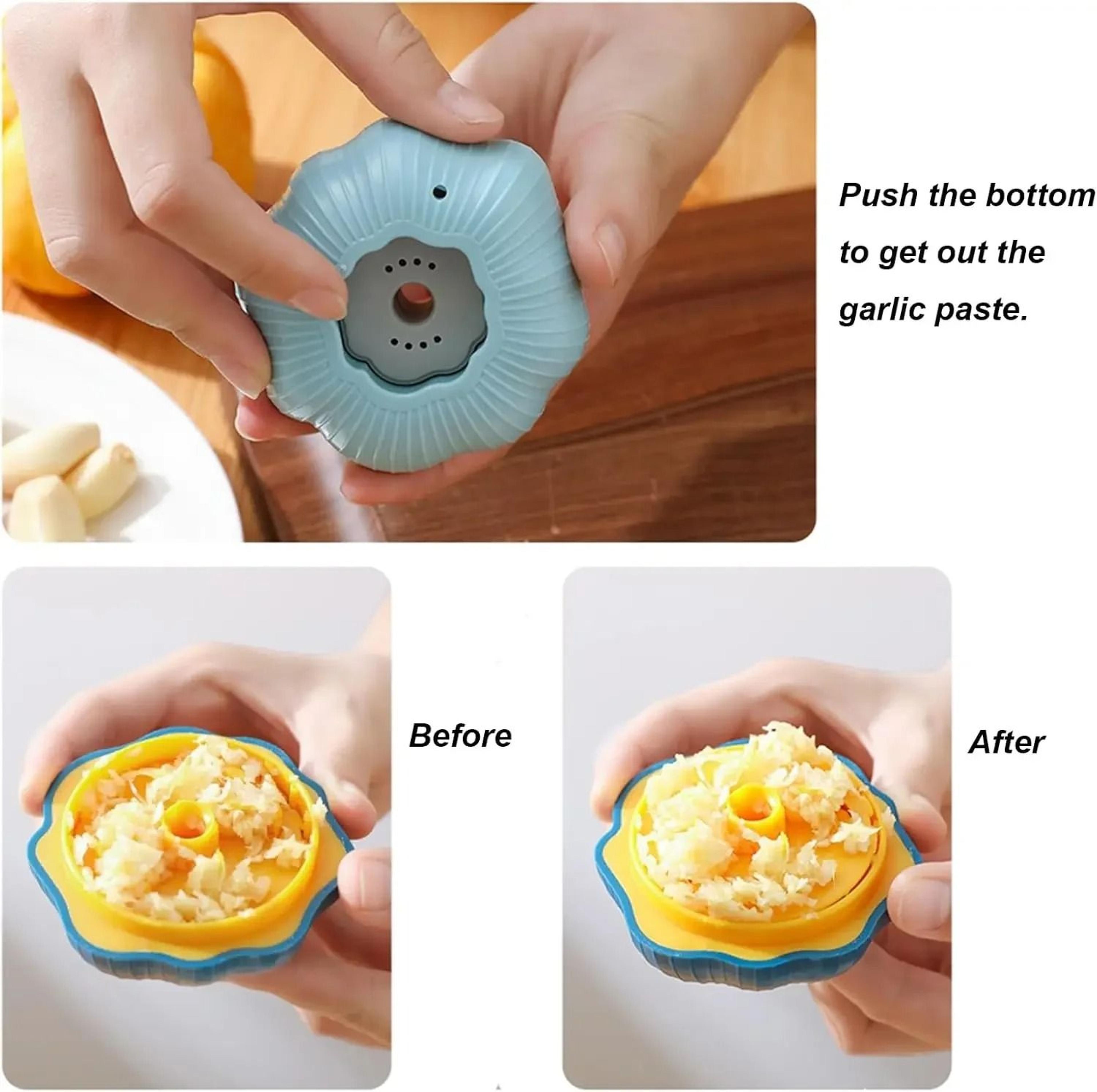 Cute GarlicShaped Rotary Grinder  Manual Mini Chopper For Kitchen Precision 4